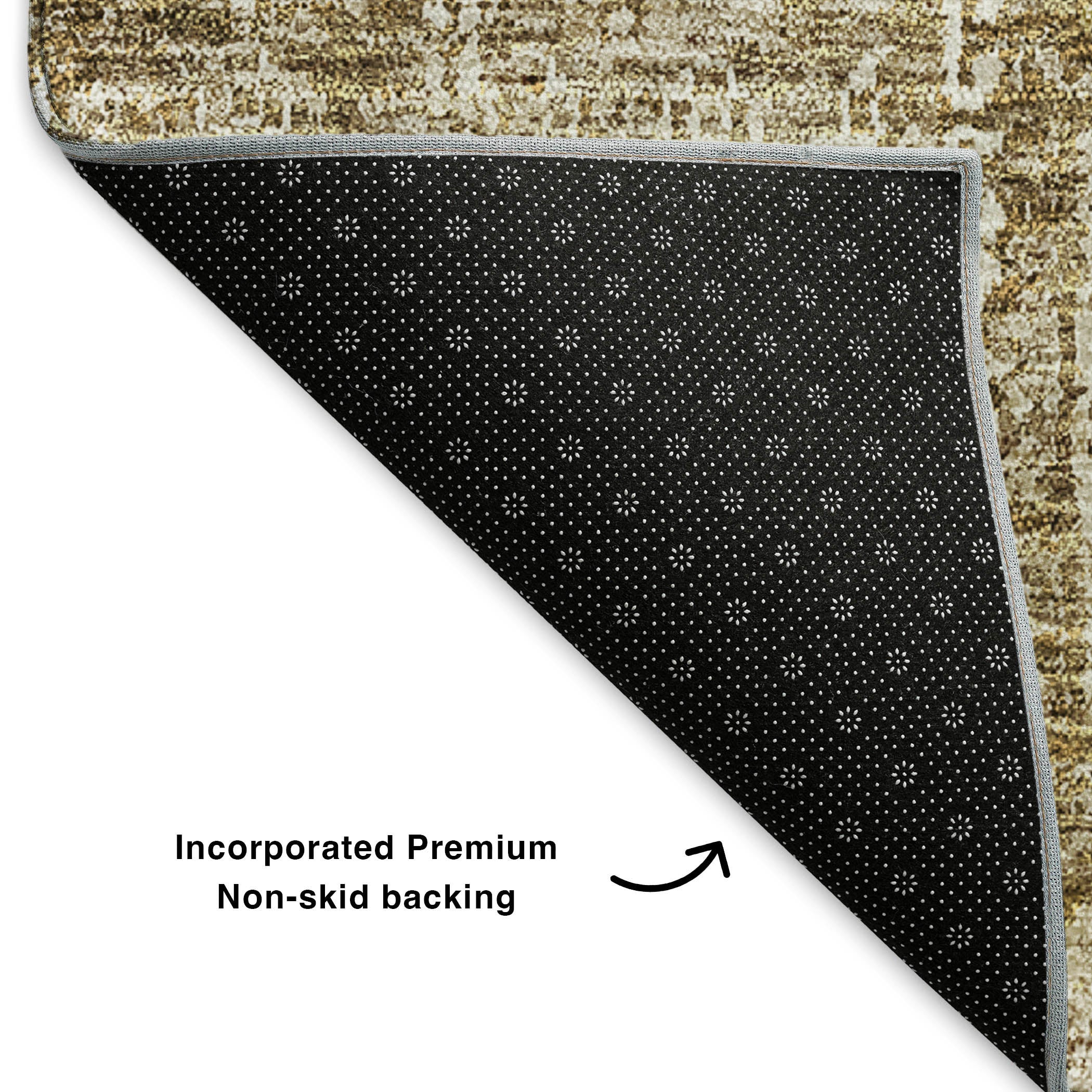 Sintra Machine Washable Transitional Brown Rug 1'8" x 2'6" #shape_Rectangle