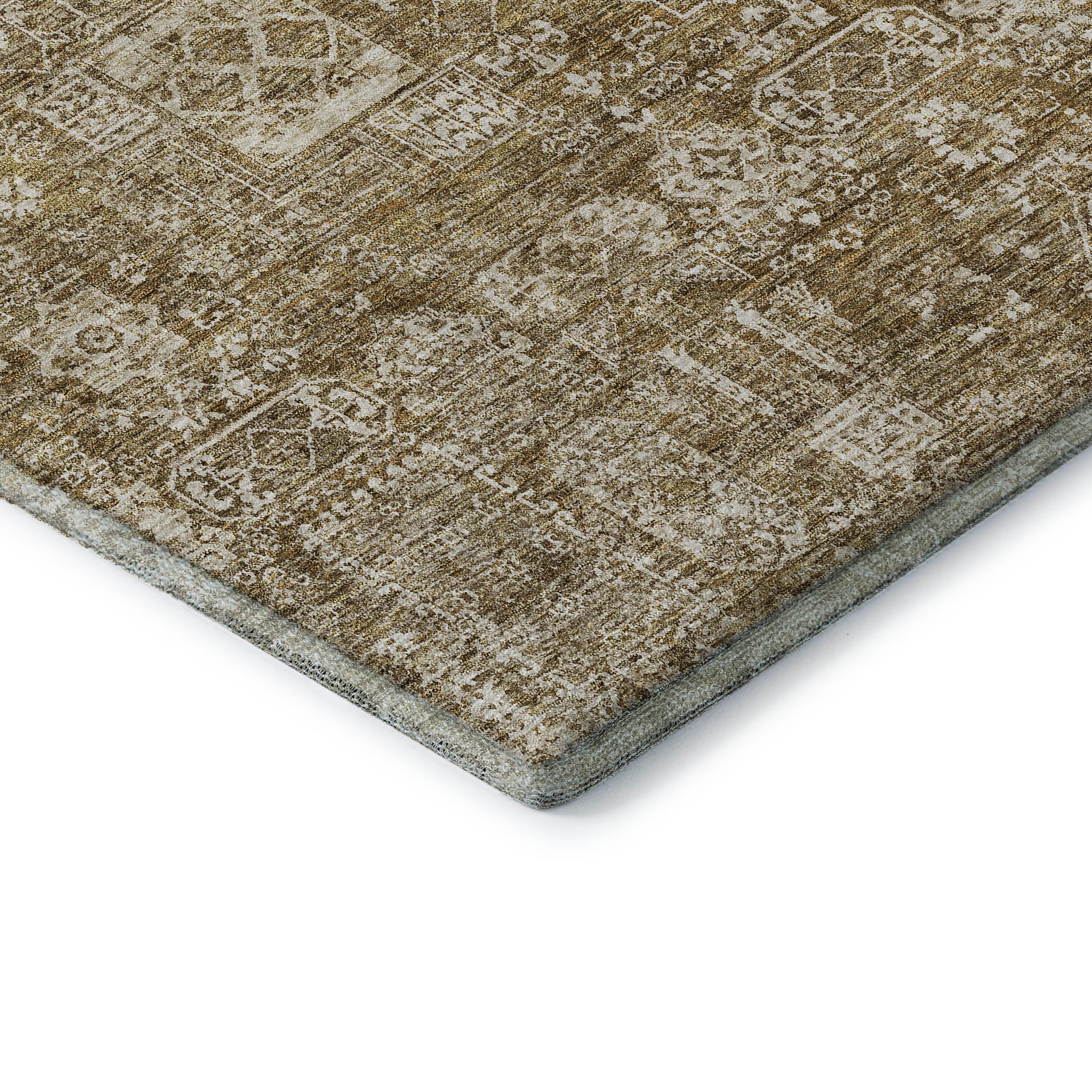 Sintra Machine Washable Transitional Brown Rug 1'8" x 2'6" #shape_Rectangle
