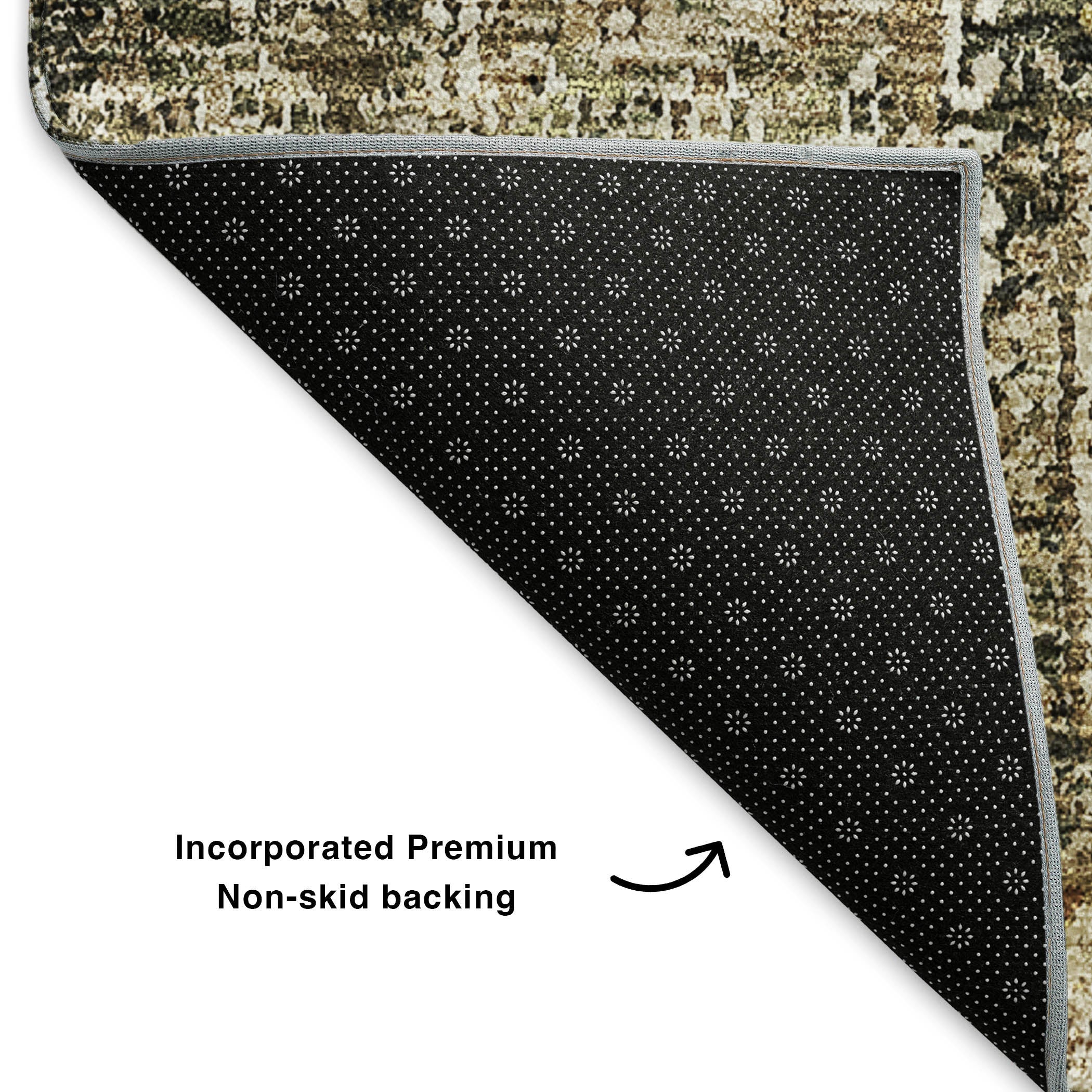 Sintra Machine Washable Transitional Coffee Brown Rug 1'8" x 2'6" #shape_Rectangle