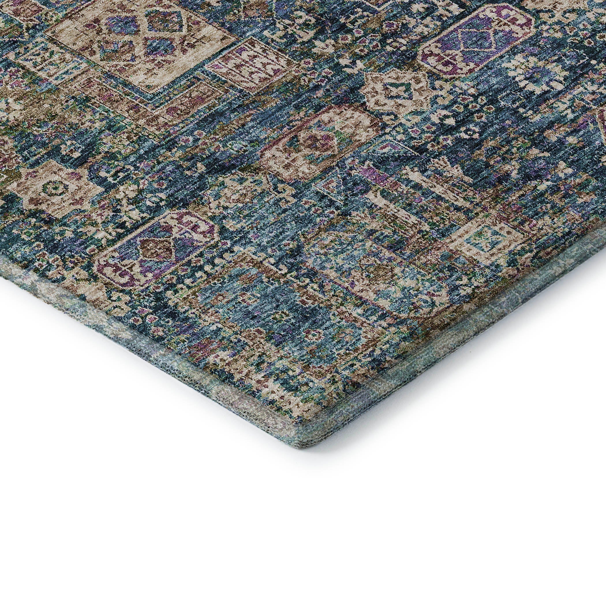 Sintra Machine Washable Transitional Green Rug 1'8" x 2'6" #shape_Rectangle