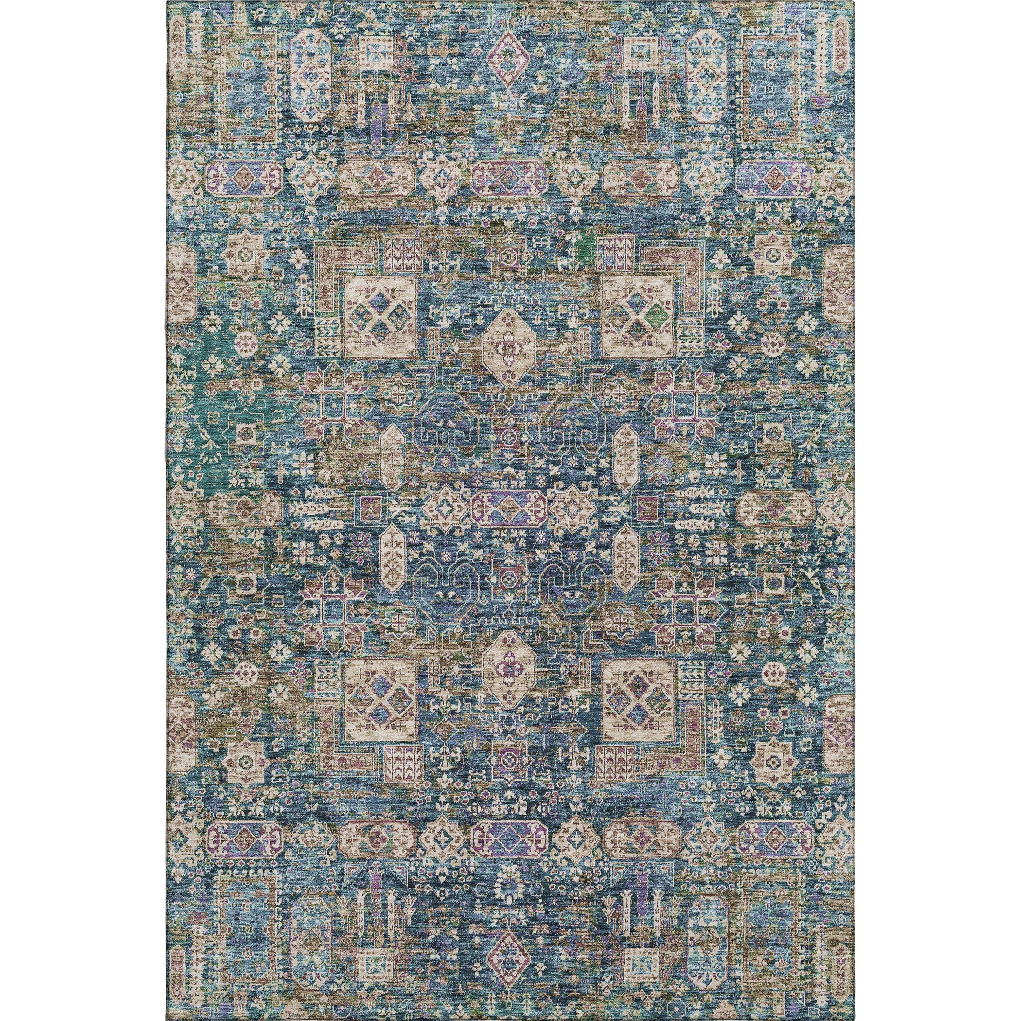 Sintra Machine Washable Transitional Green Rug 2'6" x 3'10" #shape_Rectangle