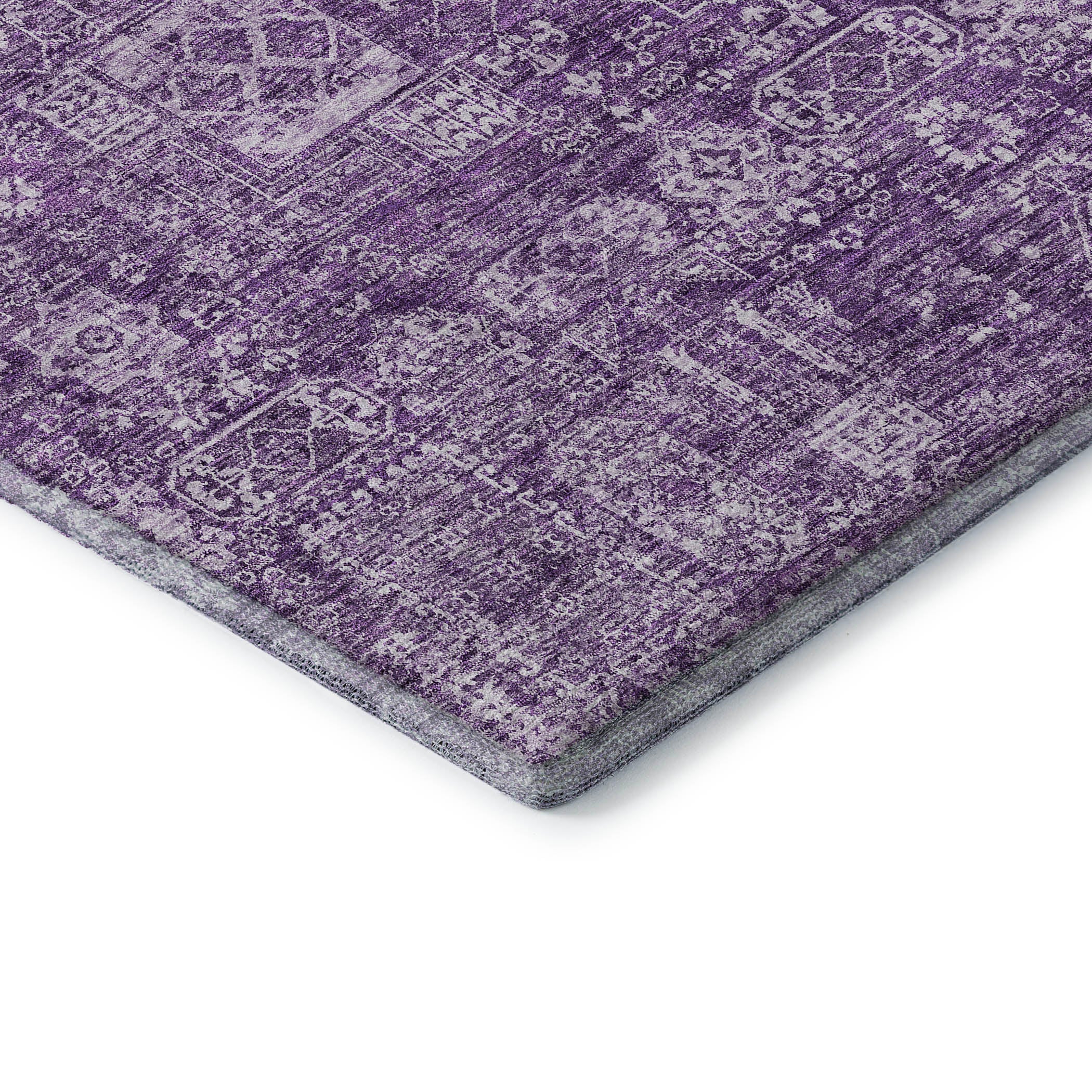 Sintra Machine Washable Transitional Purple Rug 1'8" x 2'6" #shape_Rectangle