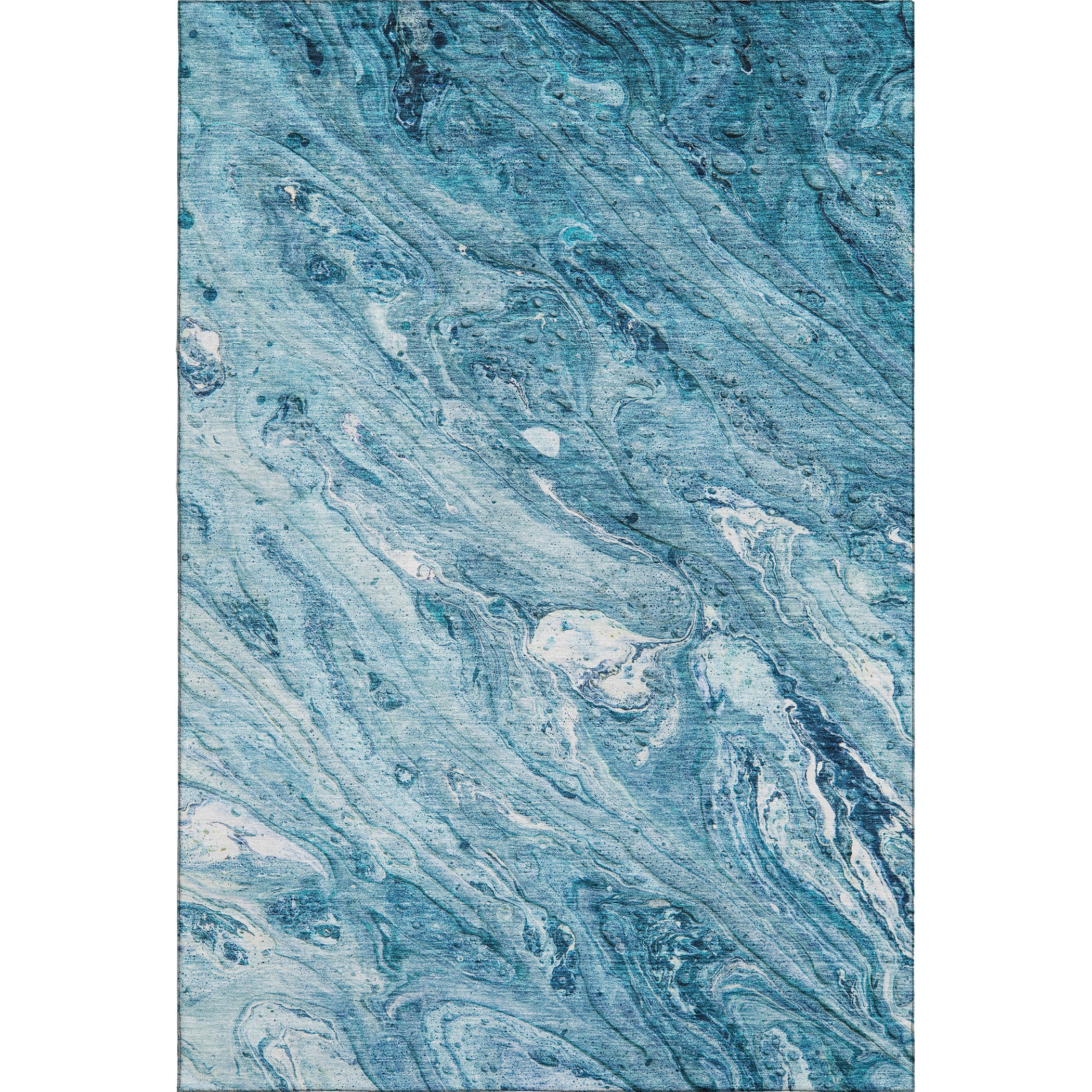 Kyoto Machine Washable Transitional Sky Blue Rug 2'6" x 3'10" #shape_Rectangle