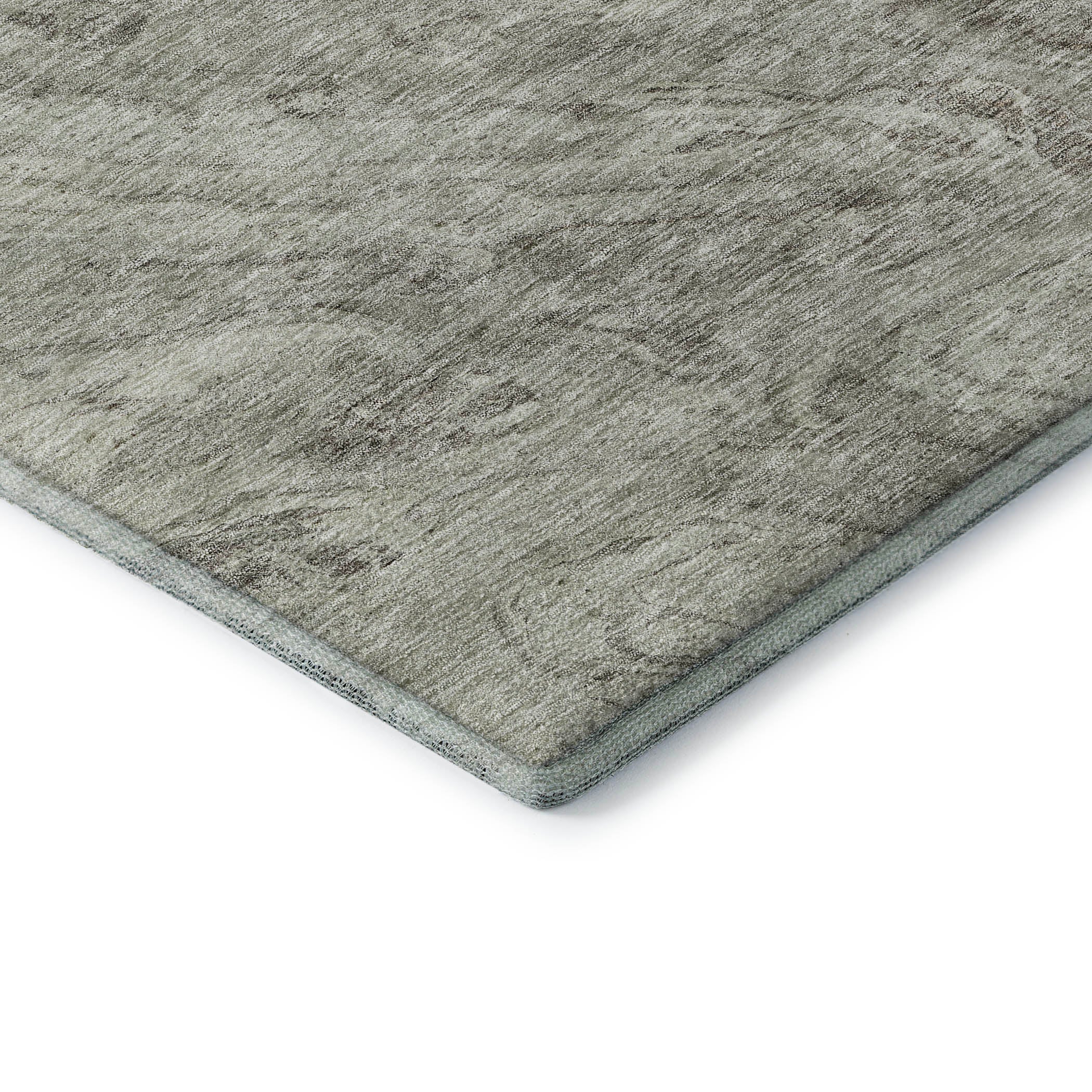 Kyoto Machine Washable Transitional Taupe Brown Rug 1'8" x 2'6" #shape_Rectangle