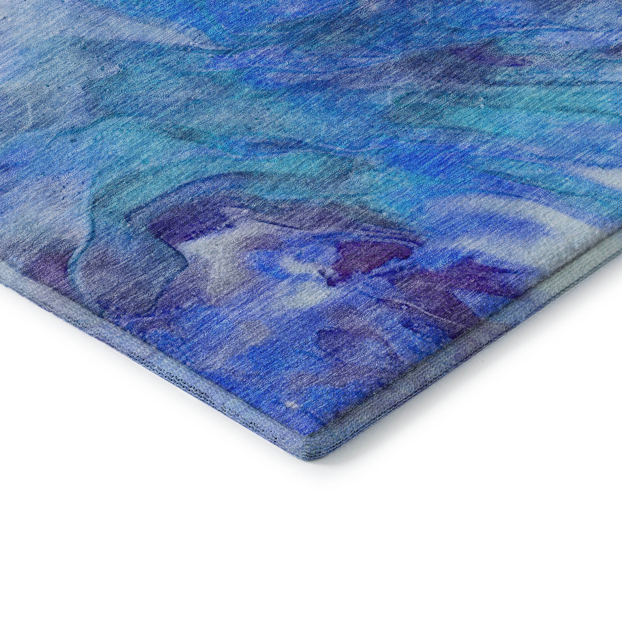 Colombo Machine Washable Transitional Blue Rug 1'8" x 2'6" #shape_Rectangle