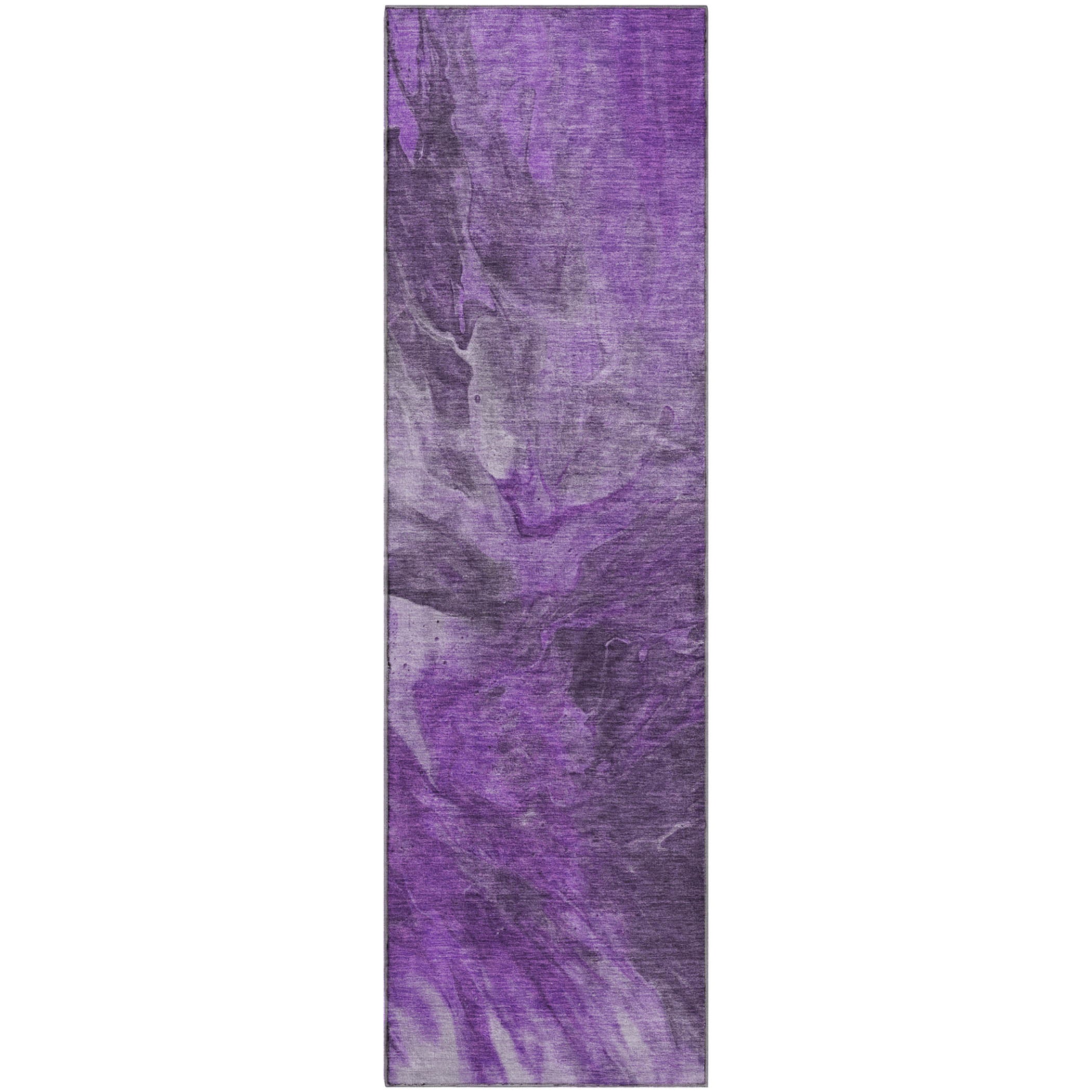 Colombo Machine Washable Transitional Purple Rug 2'3" x 7'6" #shape_Runner