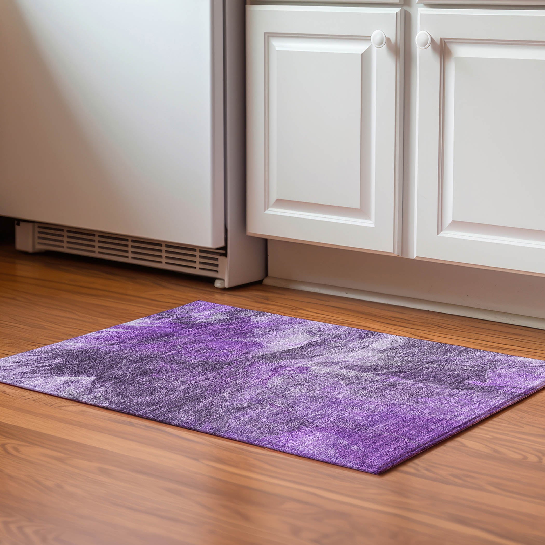 Colombo Machine Washable Transitional Purple Rug 1'8" x 2'6" #shape_Rectangle