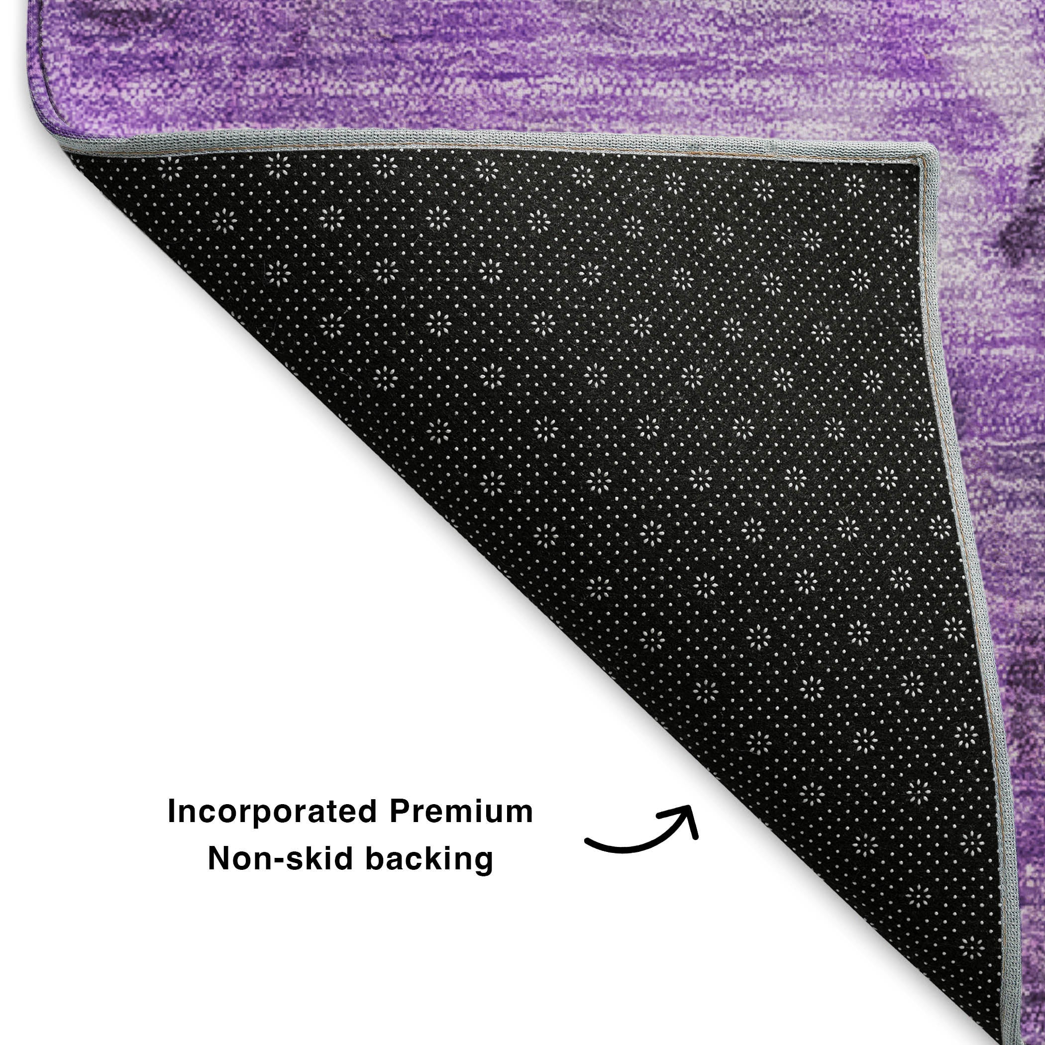Colombo Machine Washable Transitional Purple Rug 1'8" x 2'6" #shape_Rectangle
