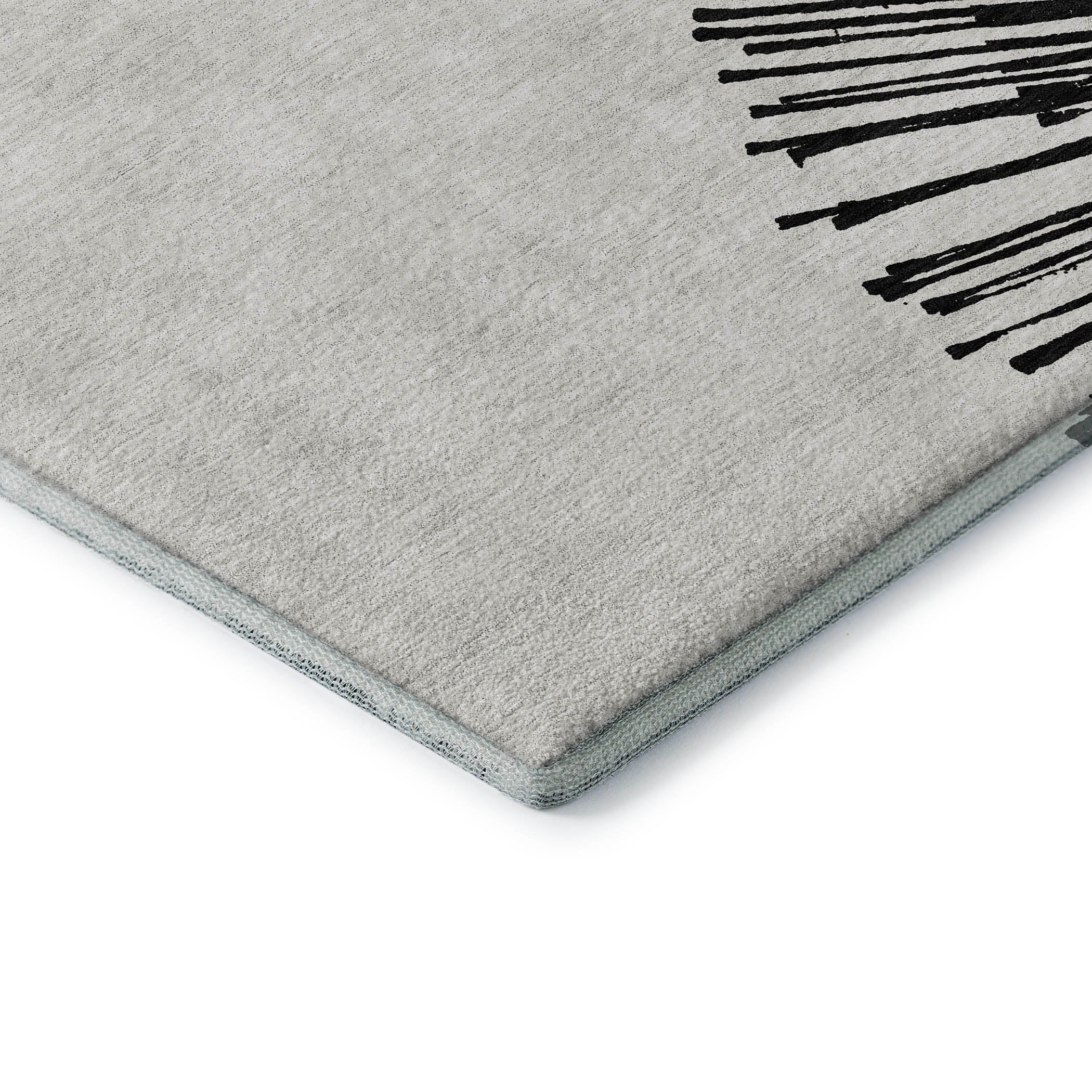 Dubrovnik Machine Washable Transitional Black Rug 1'8" x 2'6" #shape_Rectangle