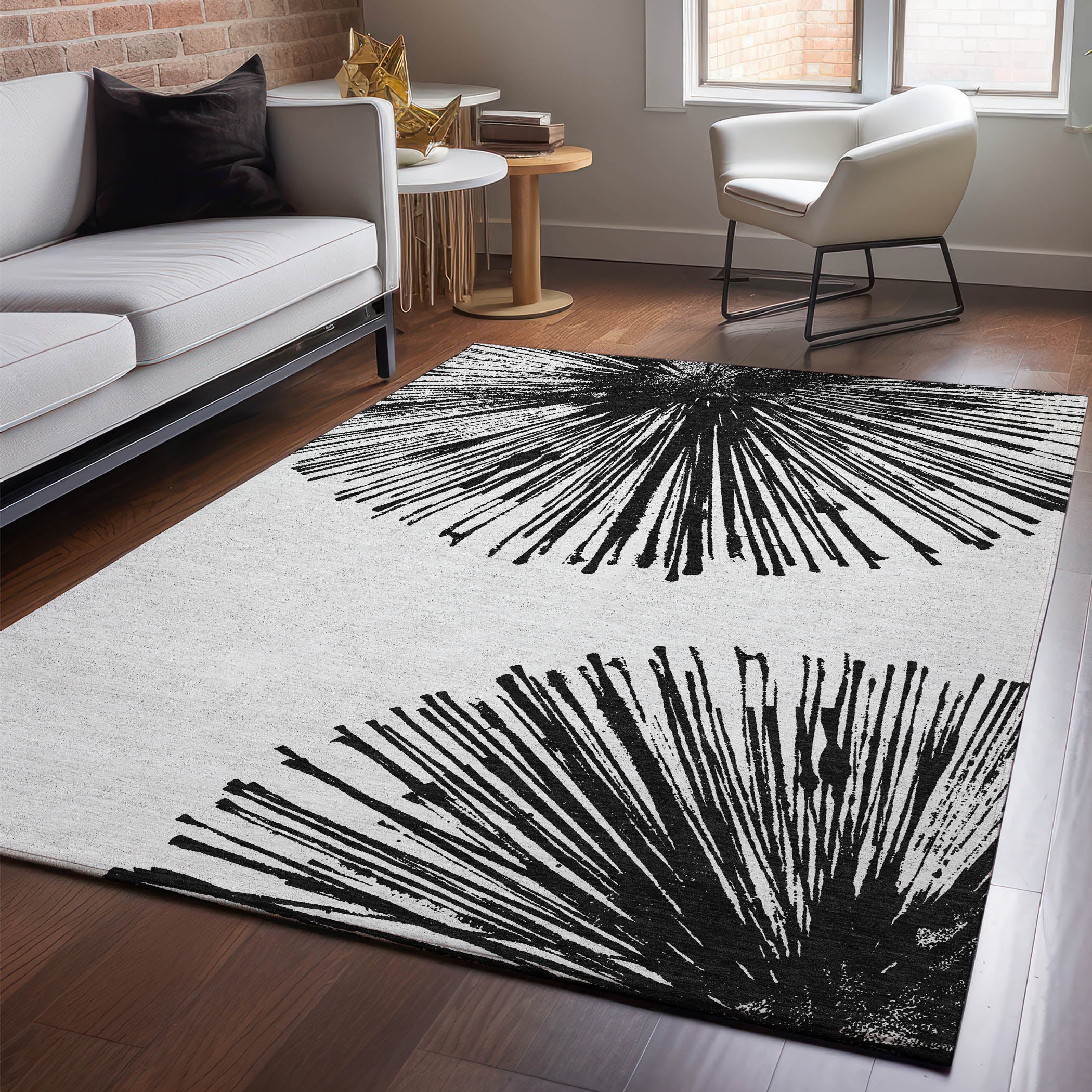Dubrovnik Machine Washable Transitional Black Rug 2'6" x 3'10" #shape_Rectangle