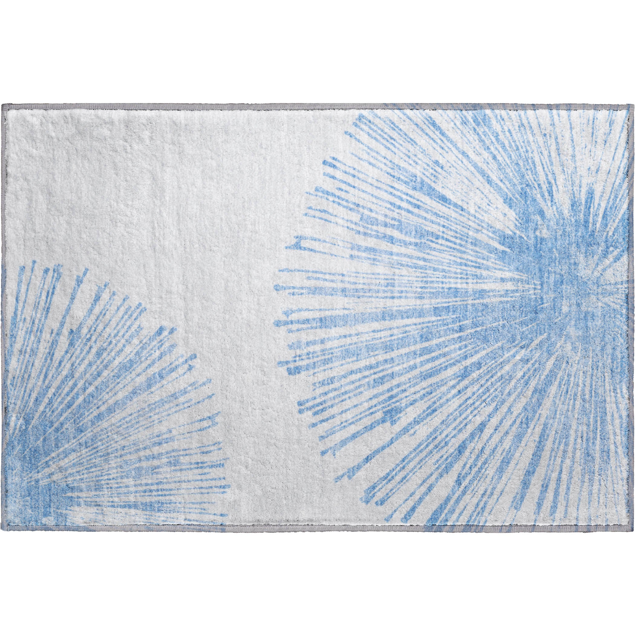 Dubrovnik Machine Washable Transitional Denim Blue Rug 1'8" x 2'6" #shape_Rectangle