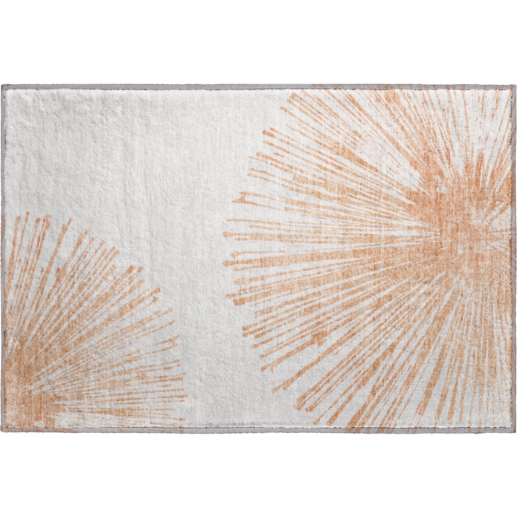 Dubrovnik Machine Washable Transitional Salmon Orange Rug 1'8" x 2'6" #shape_Rectangle