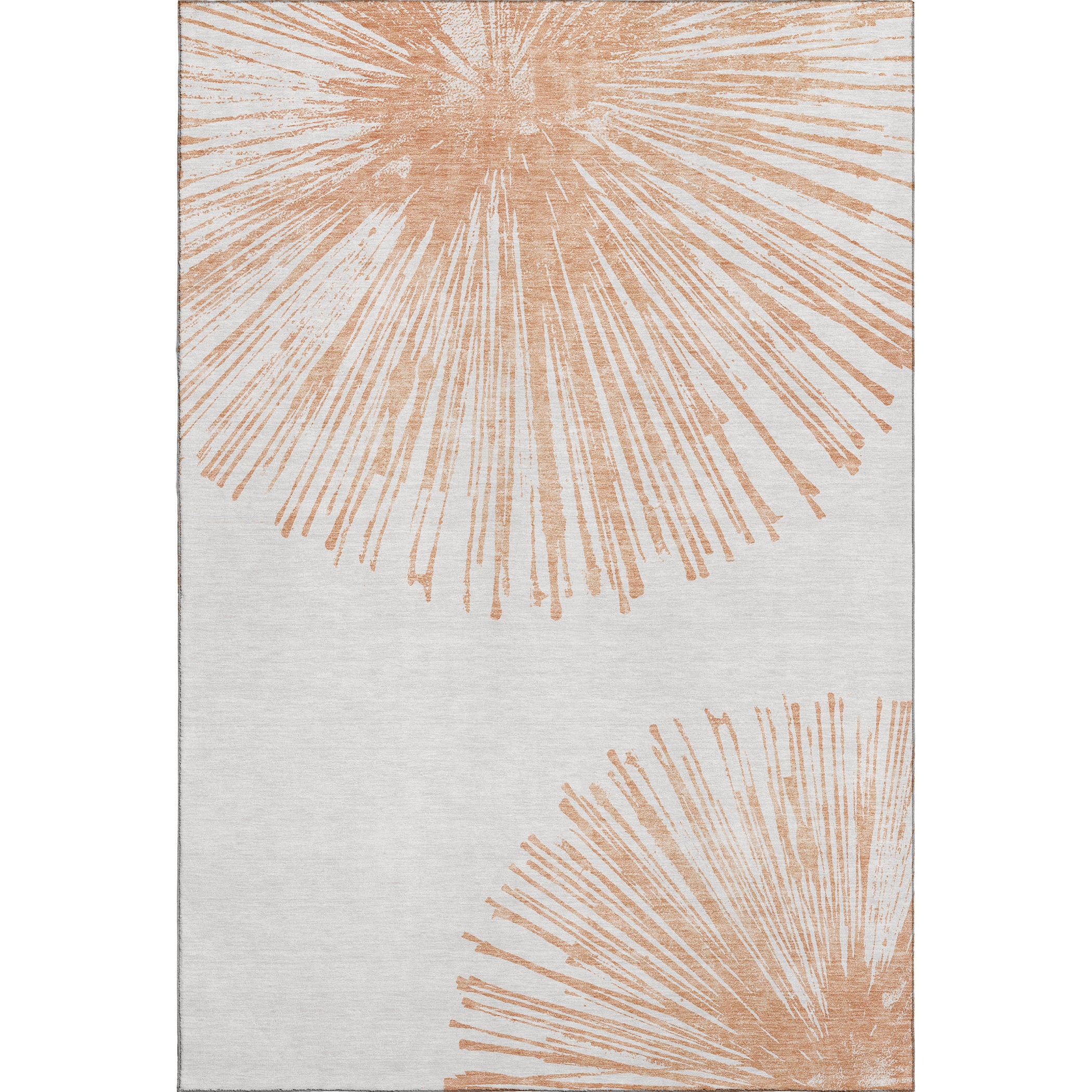 Dubrovnik Machine Washable Transitional Salmon Orange Rug 2'6" x 3'10" #shape_Rectangle