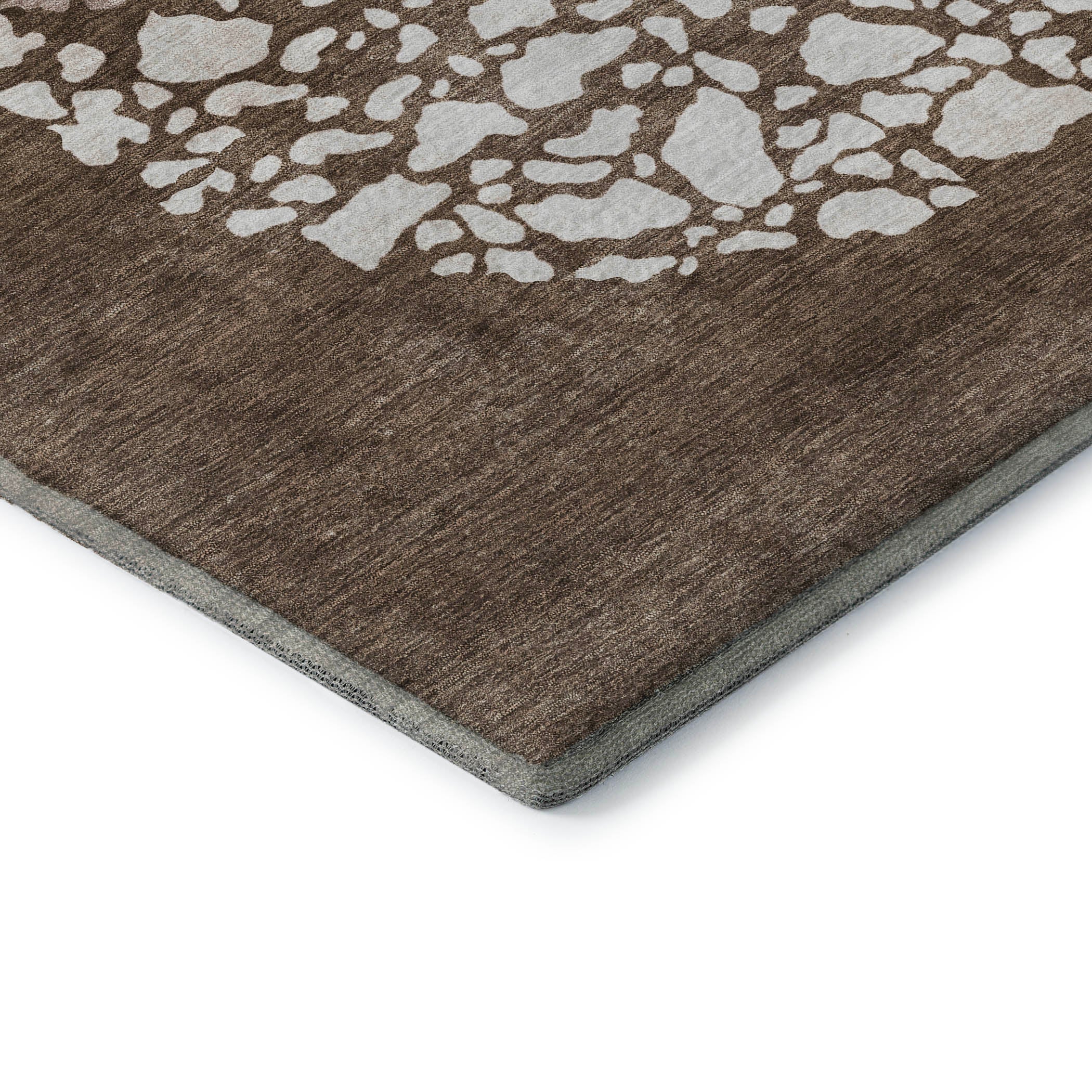 Reykjavik Machine Washable Transitional Chocolate Brown Rug 1'8" x 2'6" #shape_Rectangle