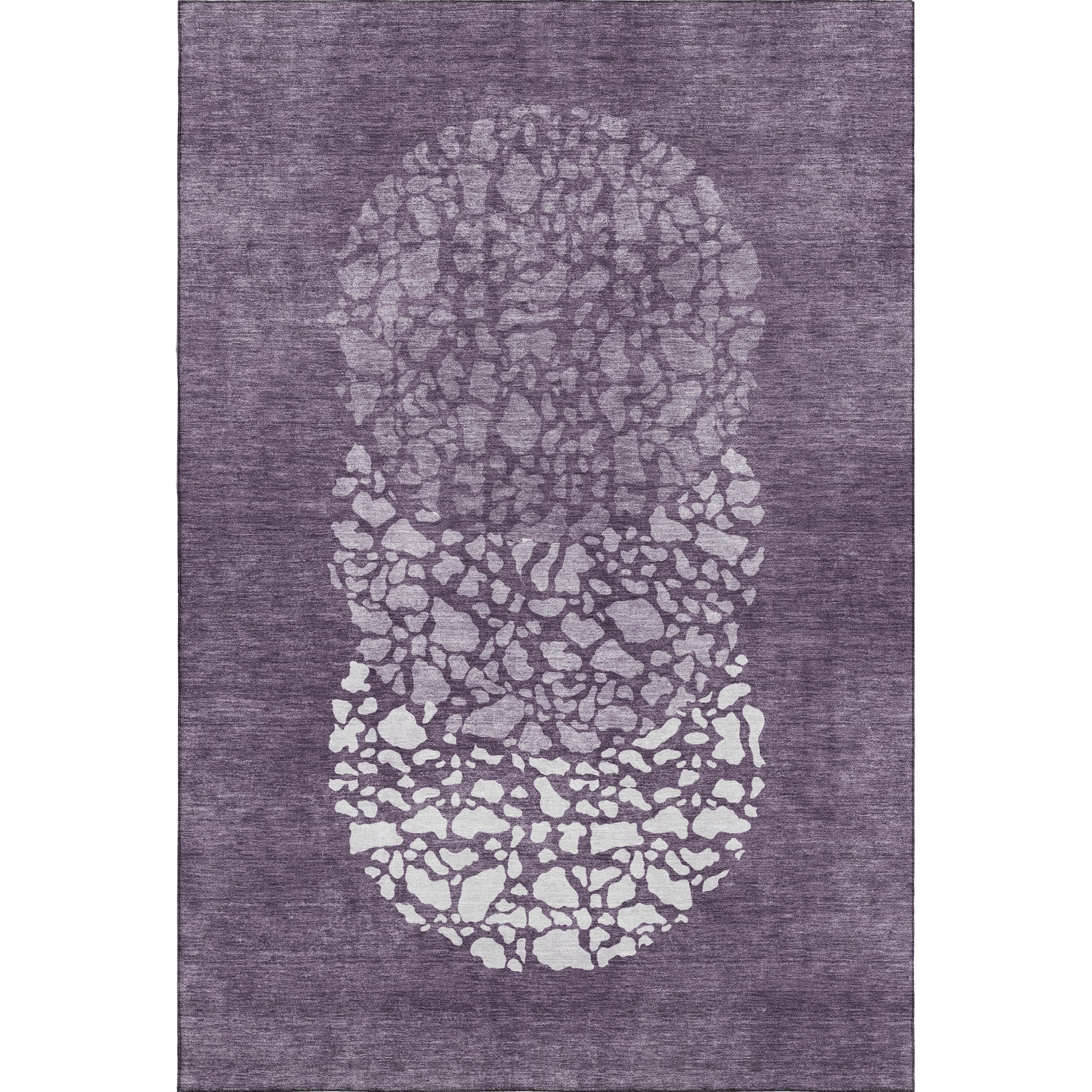Reykjavik Machine Washable Transitional Eggplant Purple Rug 2'6" x 3'10" #shape_Rectangle