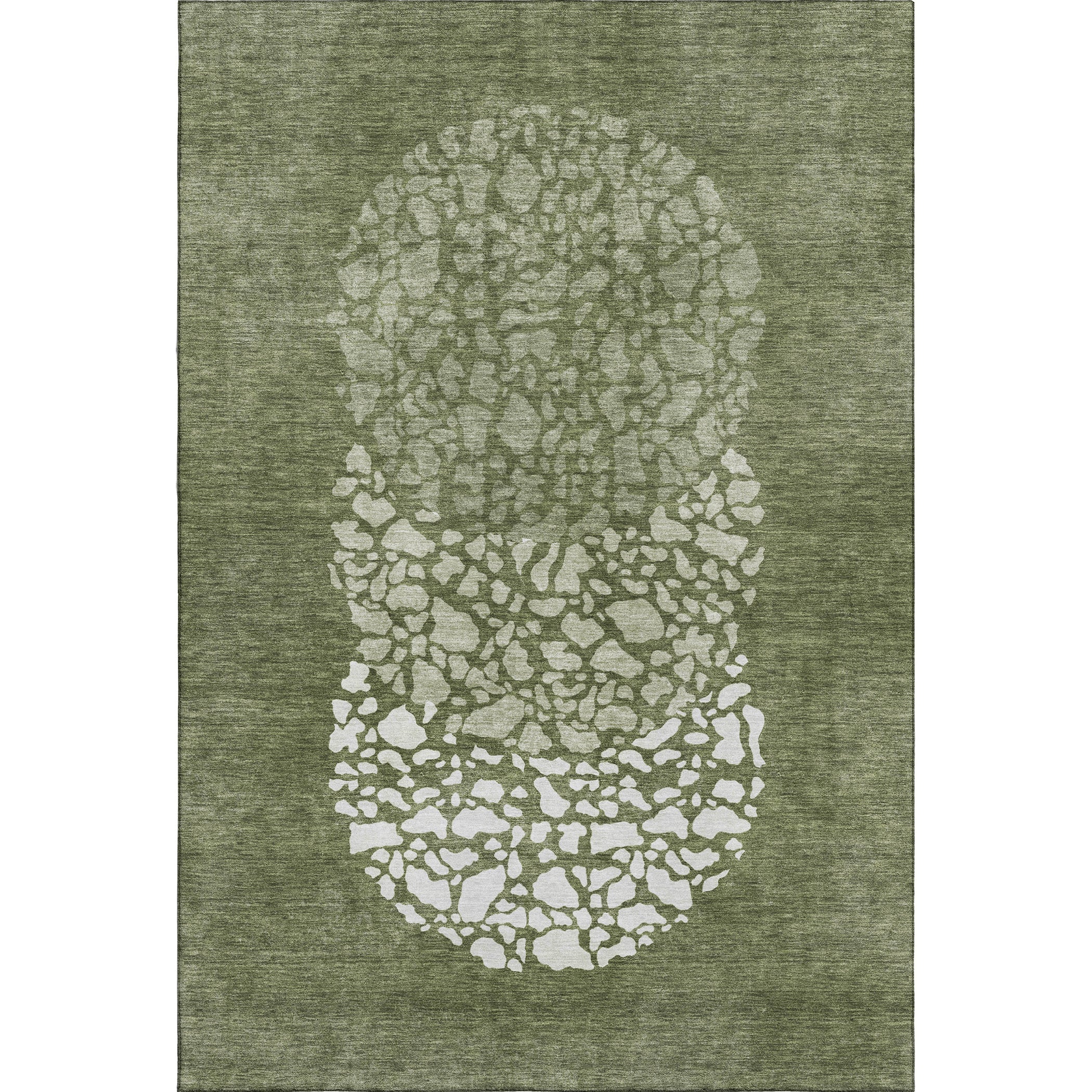 Reykjavik Machine Washable Transitional Olive Green Rug 2'6" x 3'10" #shape_Rectangle