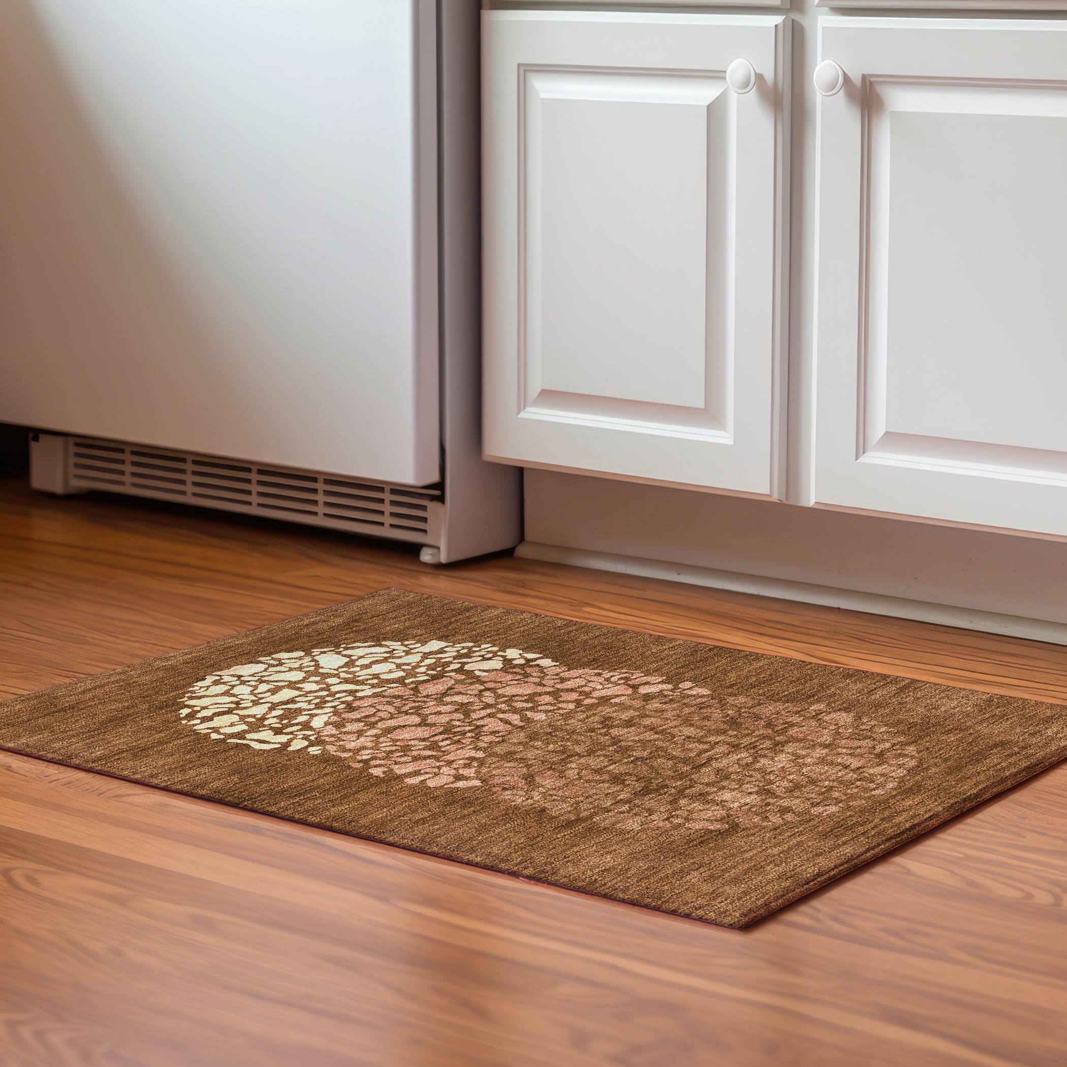Reykjavik Machine Washable Transitional Paprika Orange Rug 1'8" x 2'6" #shape_Rectangle