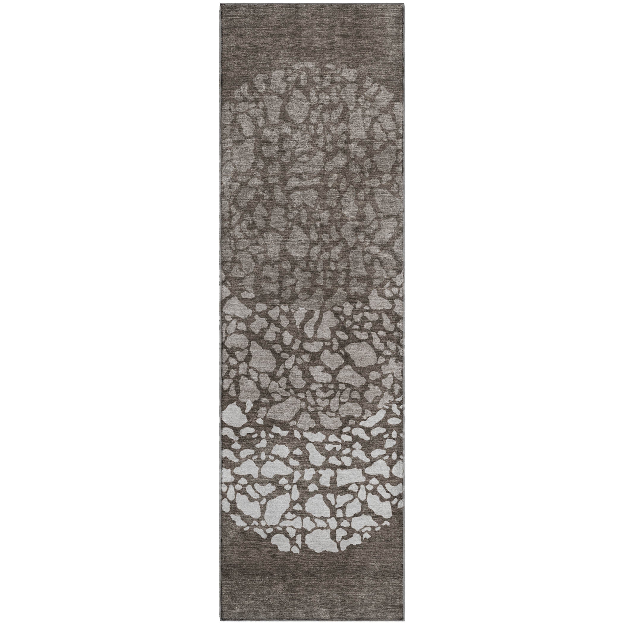 Reykjavik Machine Washable Transitional Taupe Brown Rug 2'3" x 7'6" #shape_Runner