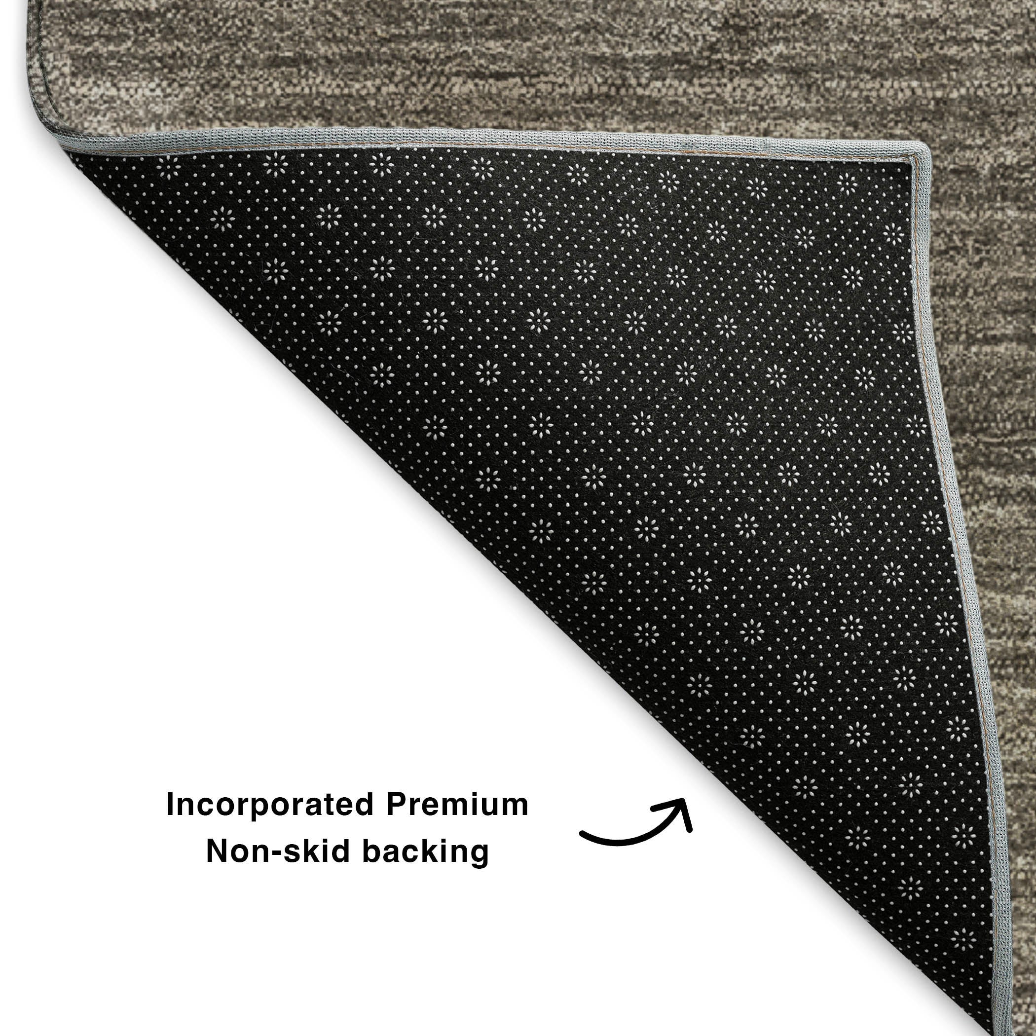 Reykjavik Machine Washable Transitional Taupe Brown Rug 1'8" x 2'6" #shape_Rectangle