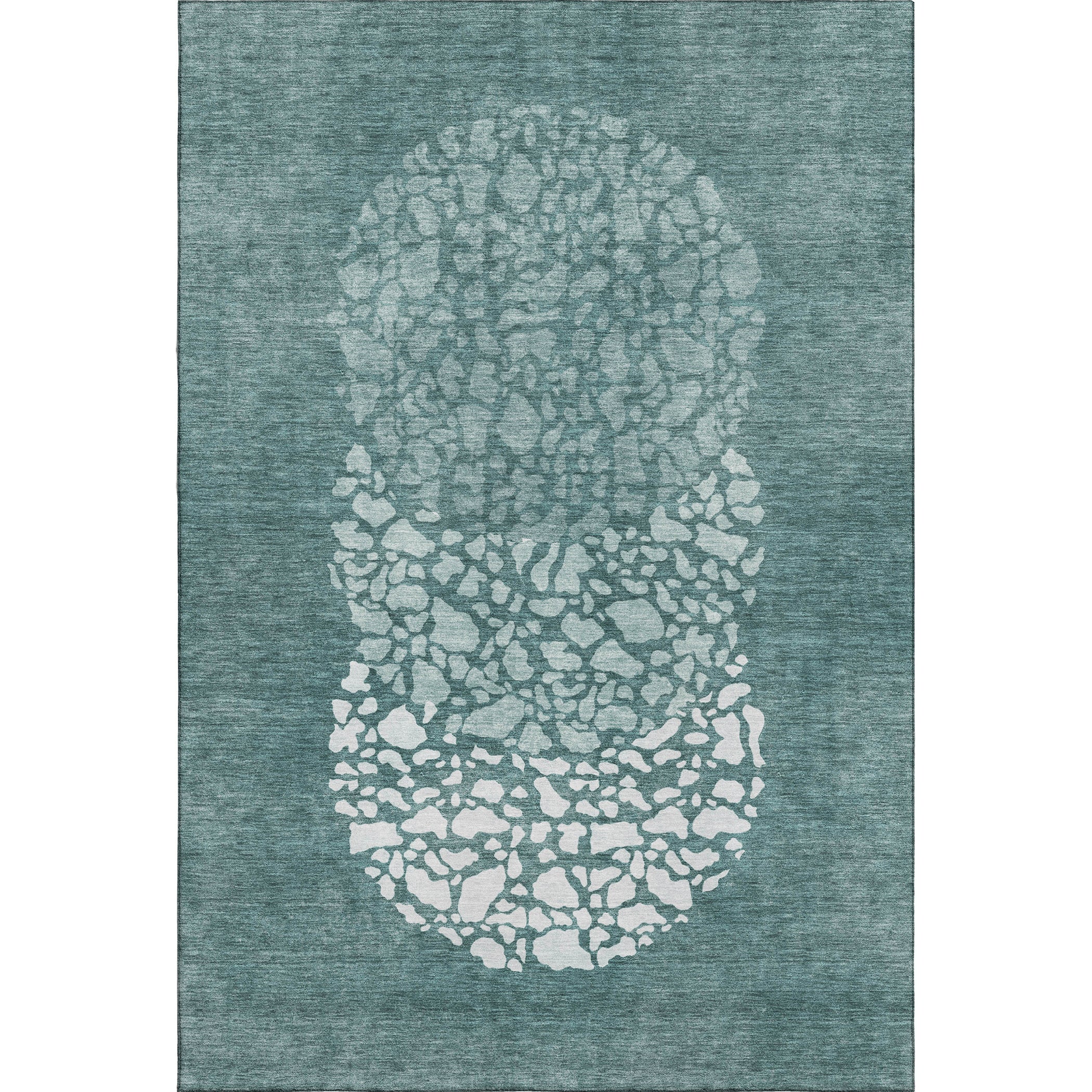 Reykjavik Machine Washable Transitional Teal Rug 2'6" x 3'10" #shape_Rectangle