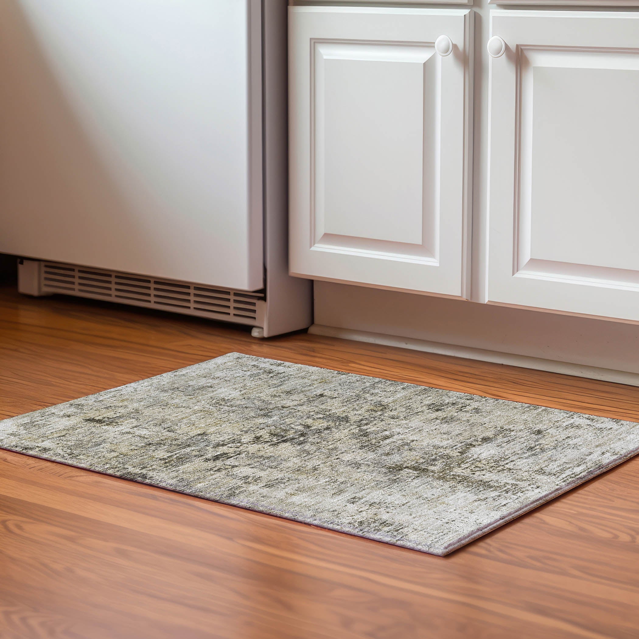 Antigua Machine Washable Transitional Taupe Brown Rug 1'8" x 2'6" #shape_Rectangle