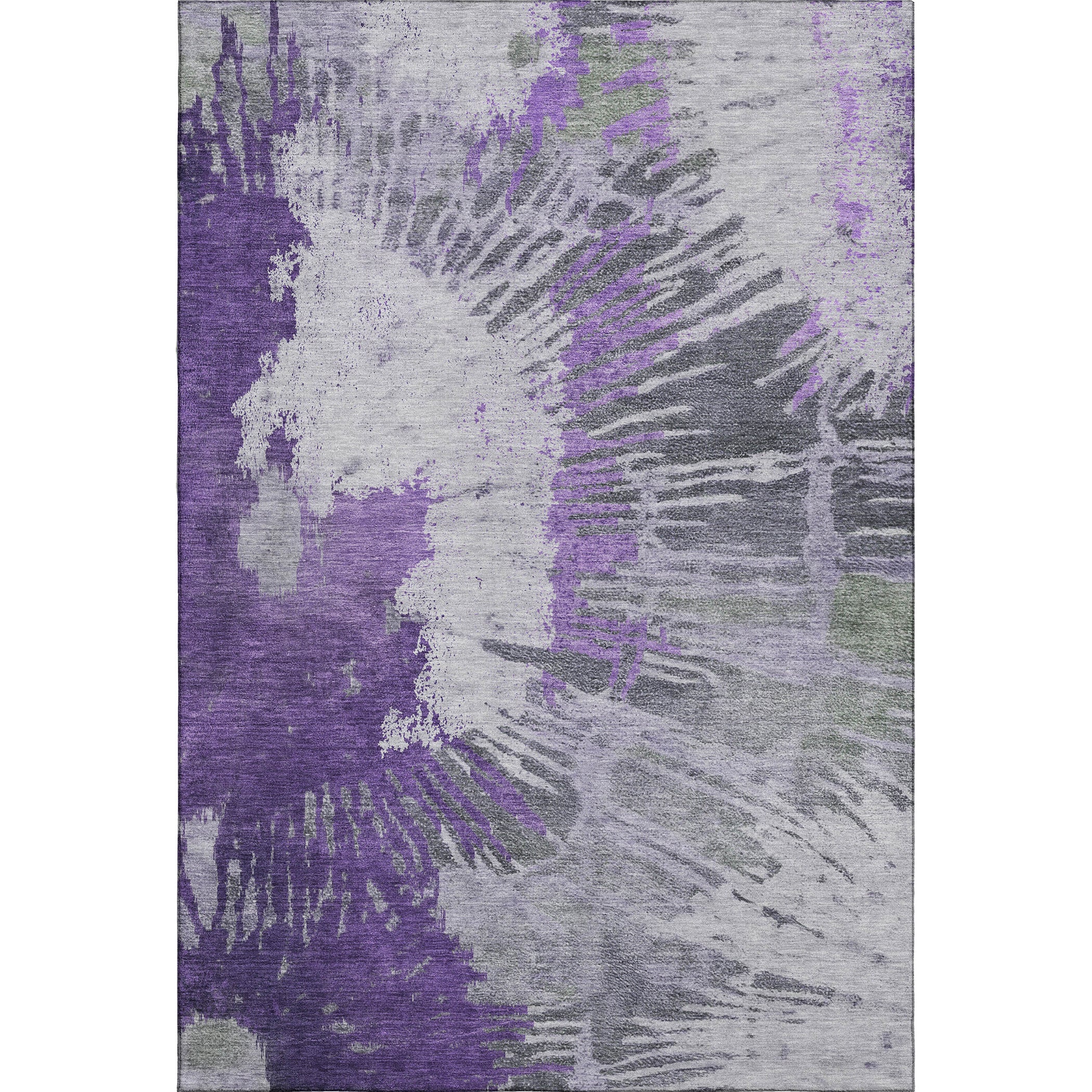 Colombo Machine Washable Transitional Purple Rug 2'6" x 3'10" #shape_Rectangle