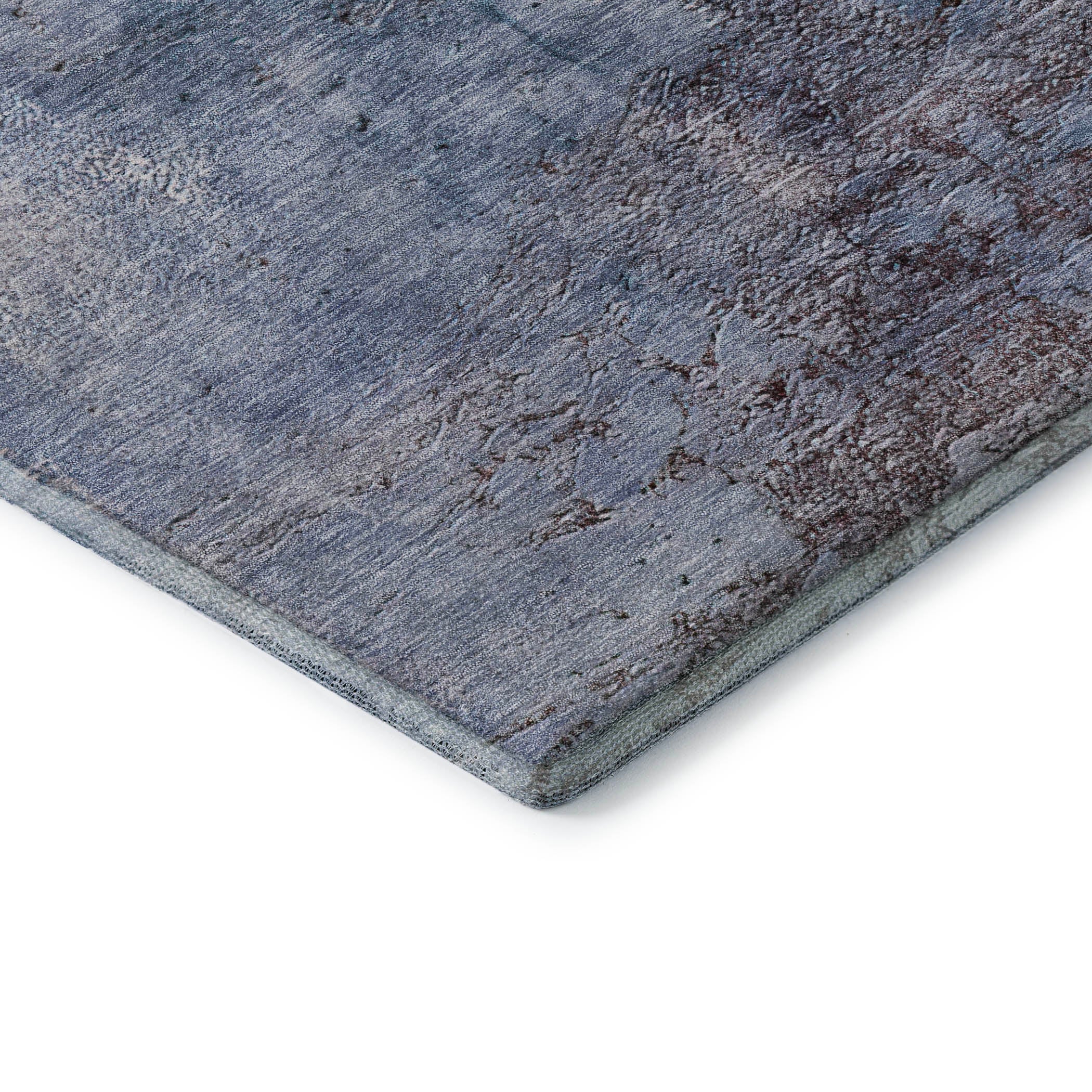Baku Machine Washable Transitional Blue Rug 1'8" x 2'6" #shape_Rectangle
