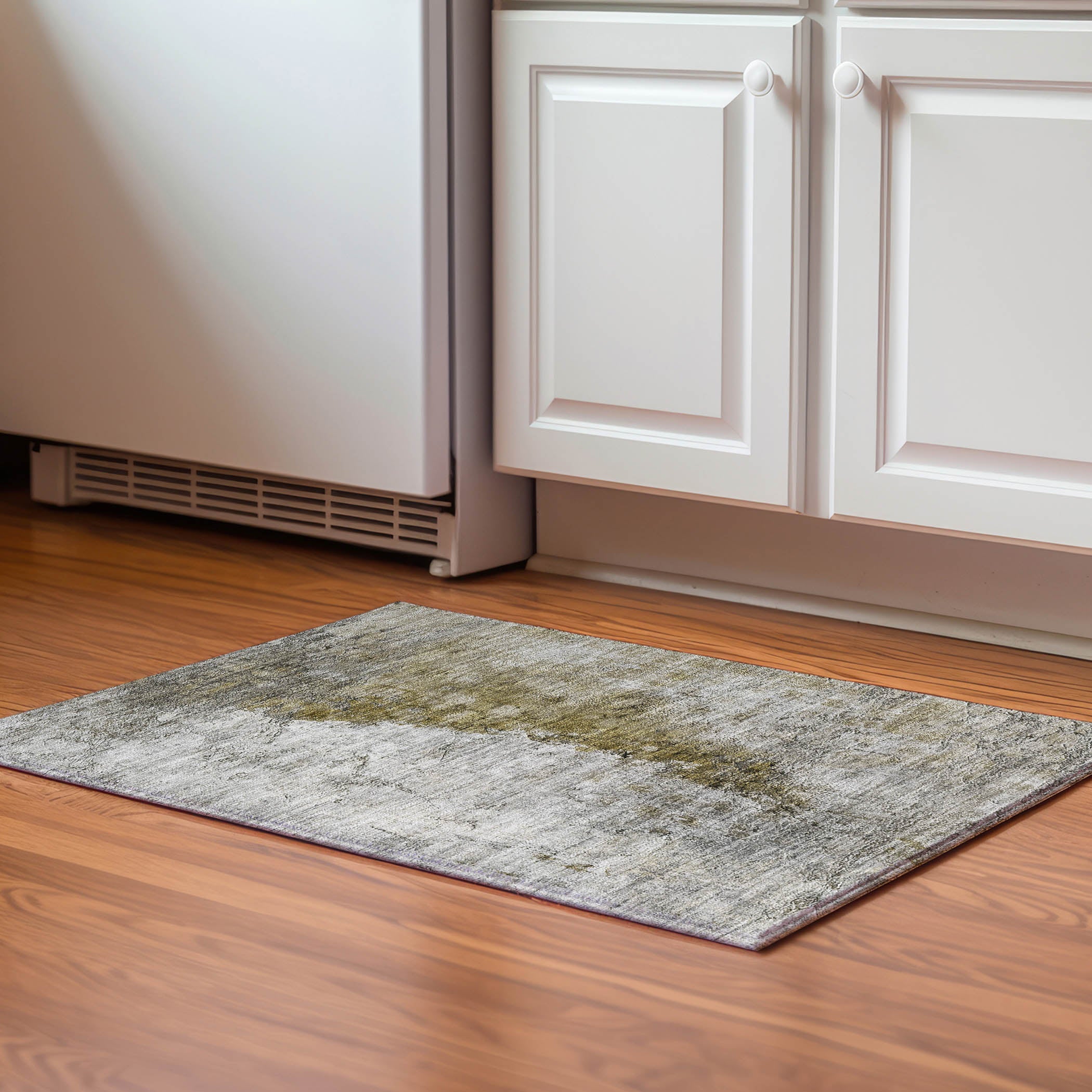 Baku Machine Washable Transitional Brown Rug 1'8" x 2'6" #shape_Rectangle