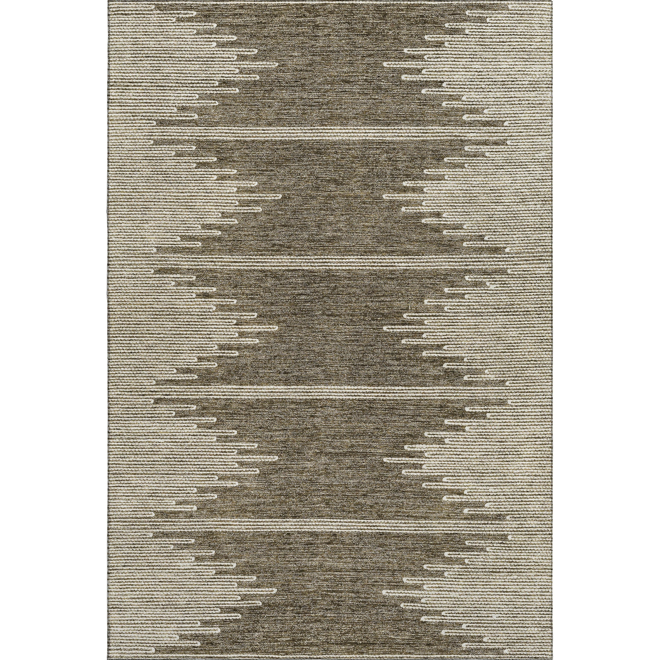 Seoul Machine Washable Transitional Coffee Brown Rug 2'6" x 3'10" #shape_Rectangle