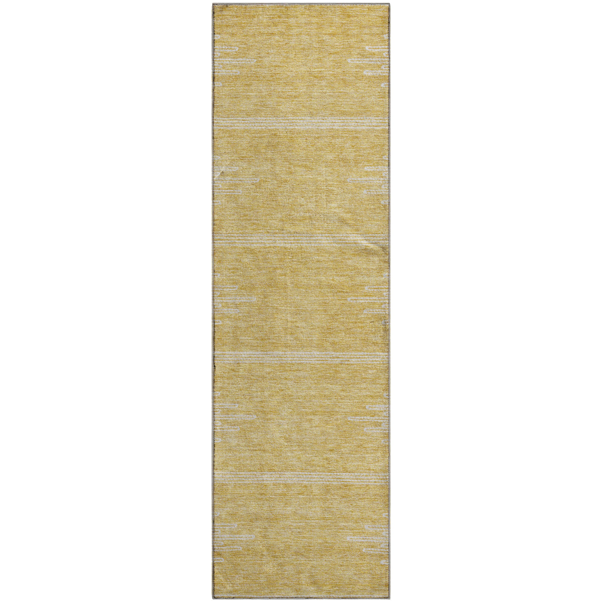 Seoul Machine Washable Transitional Gold Rug 2'3" x 7'6" #shape_Runner