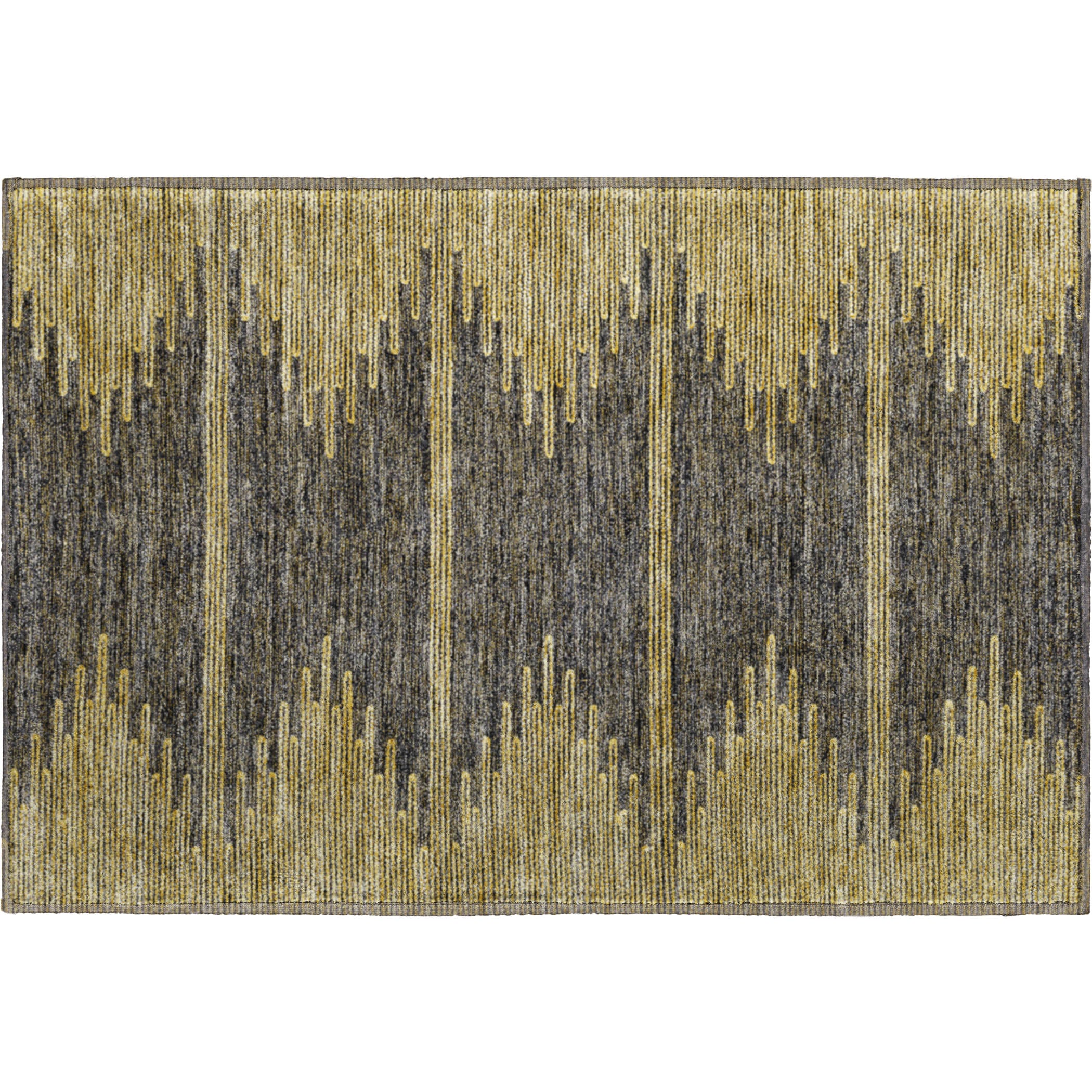 Seoul Machine Washable Transitional Graphite Gray Rug 1'8" x 2'6" #shape_Rectangle