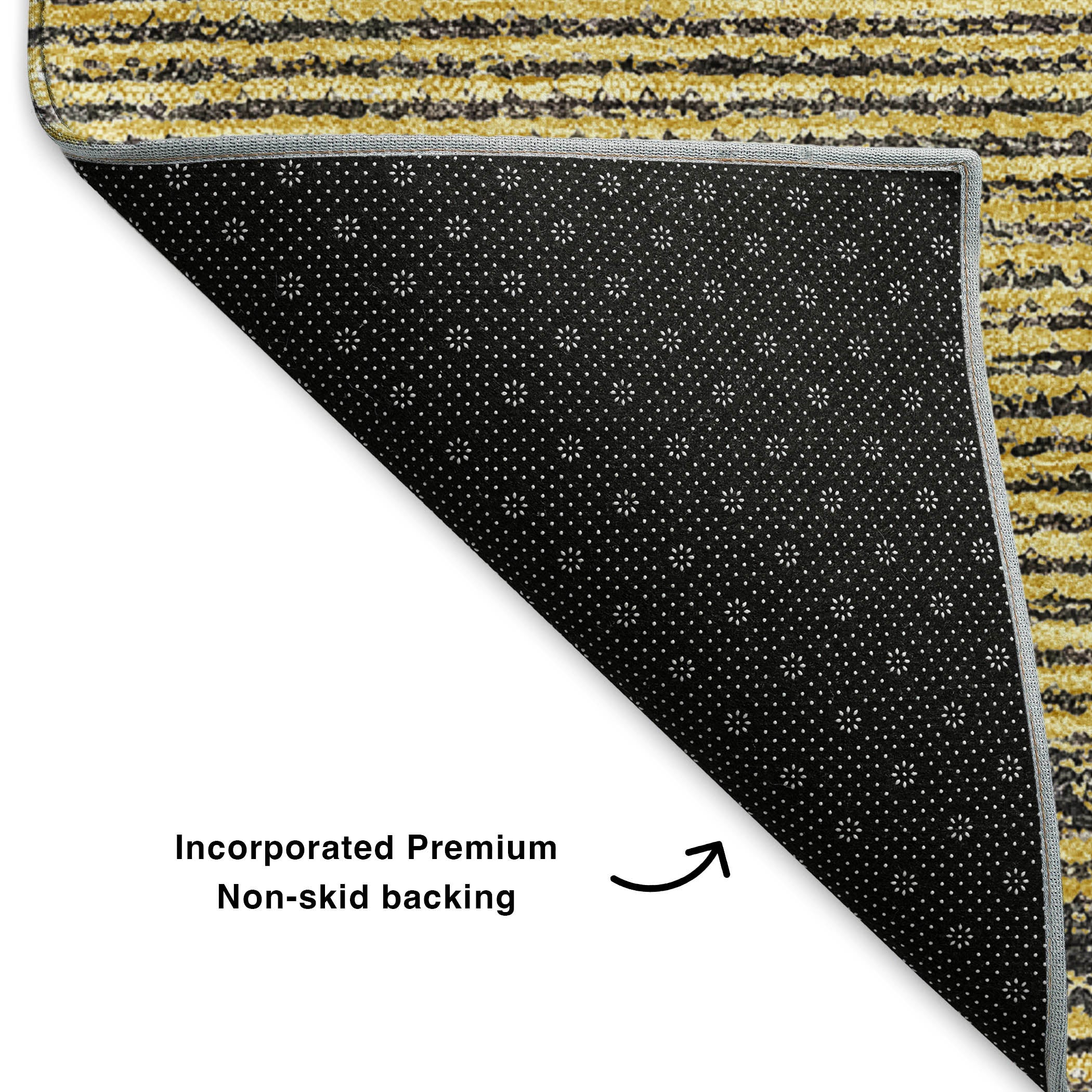 Seoul Machine Washable Transitional Graphite Gray Rug 1'8" x 2'6" #shape_Rectangle