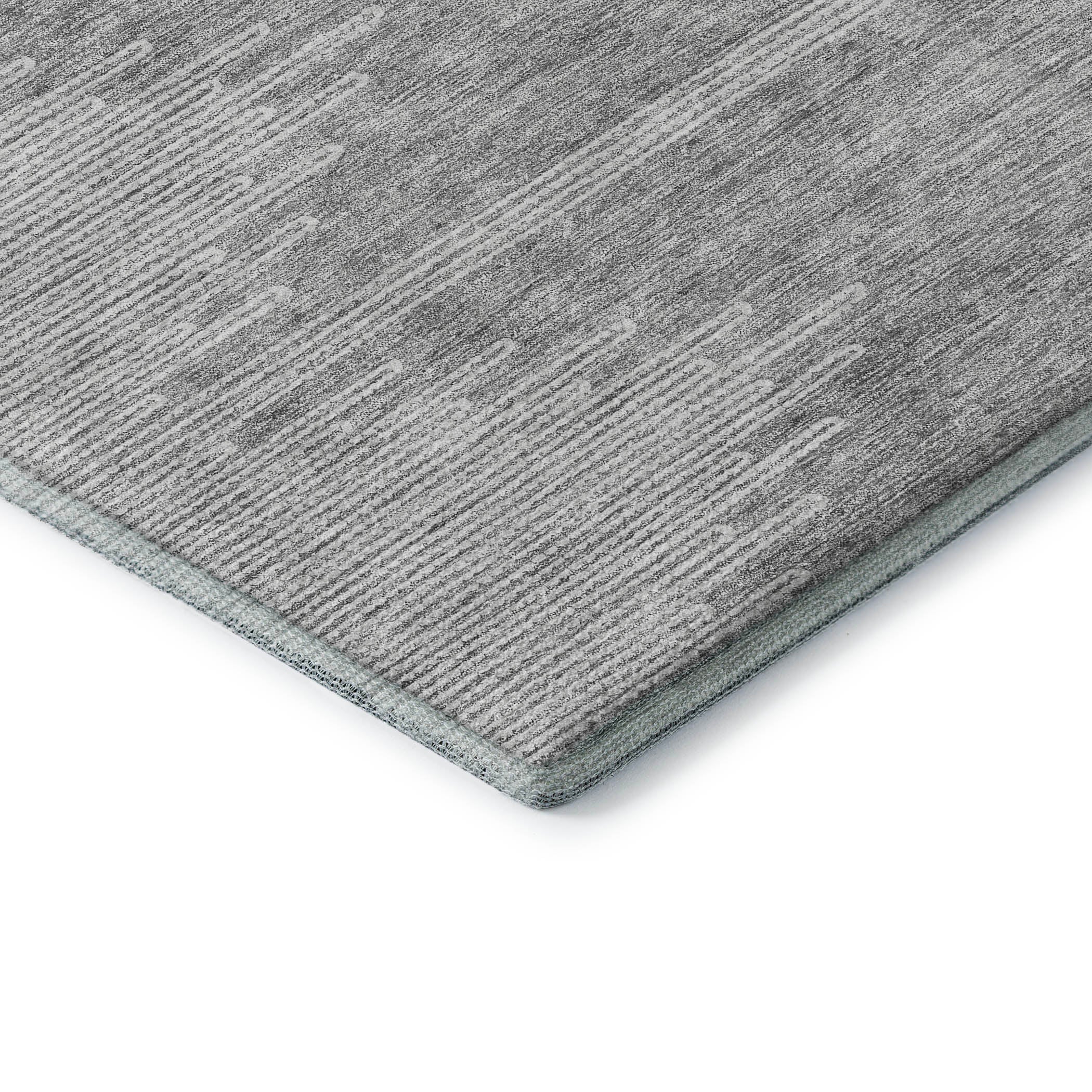 Seoul Machine Washable Transitional Gray Rug 1'8" x 2'6" #shape_Rectangle