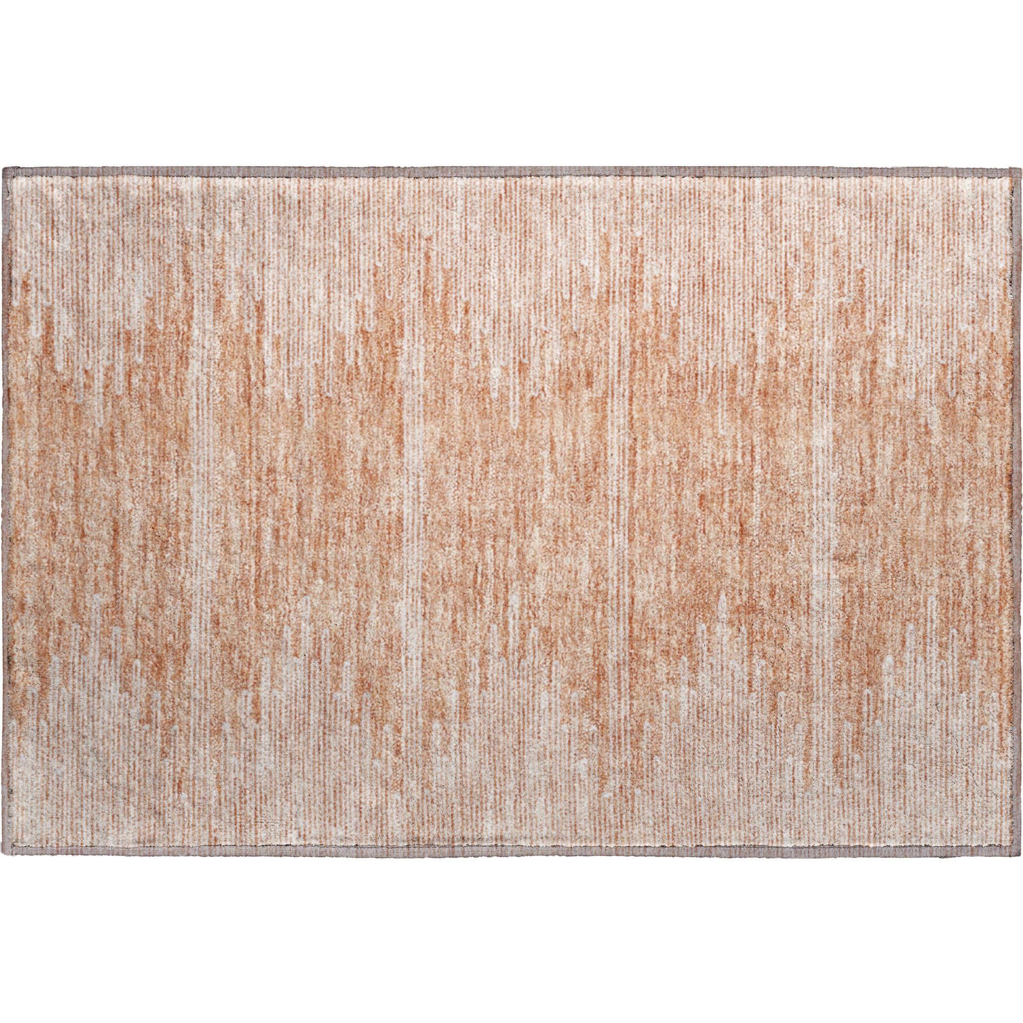 Seoul Machine Washable Transitional Salmon Orange Rug 1'8" x 2'6" #shape_Rectangle
