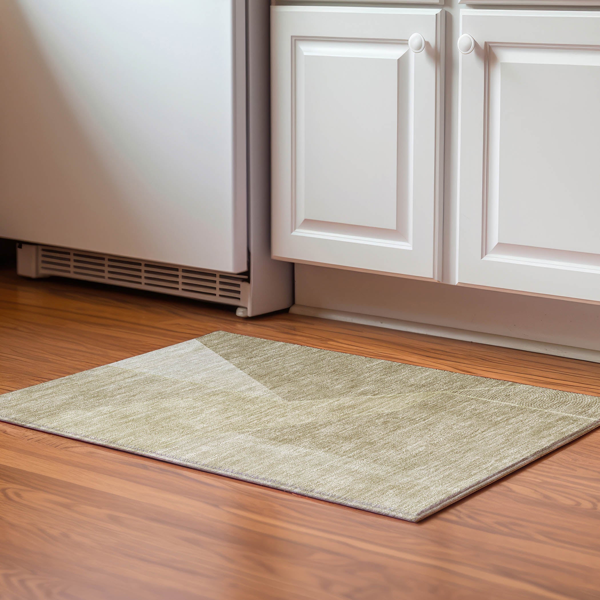 Bangkok Machine Washable Transitional Beige Brown Rug 1'8" x 2'6" #shape_Rectangle