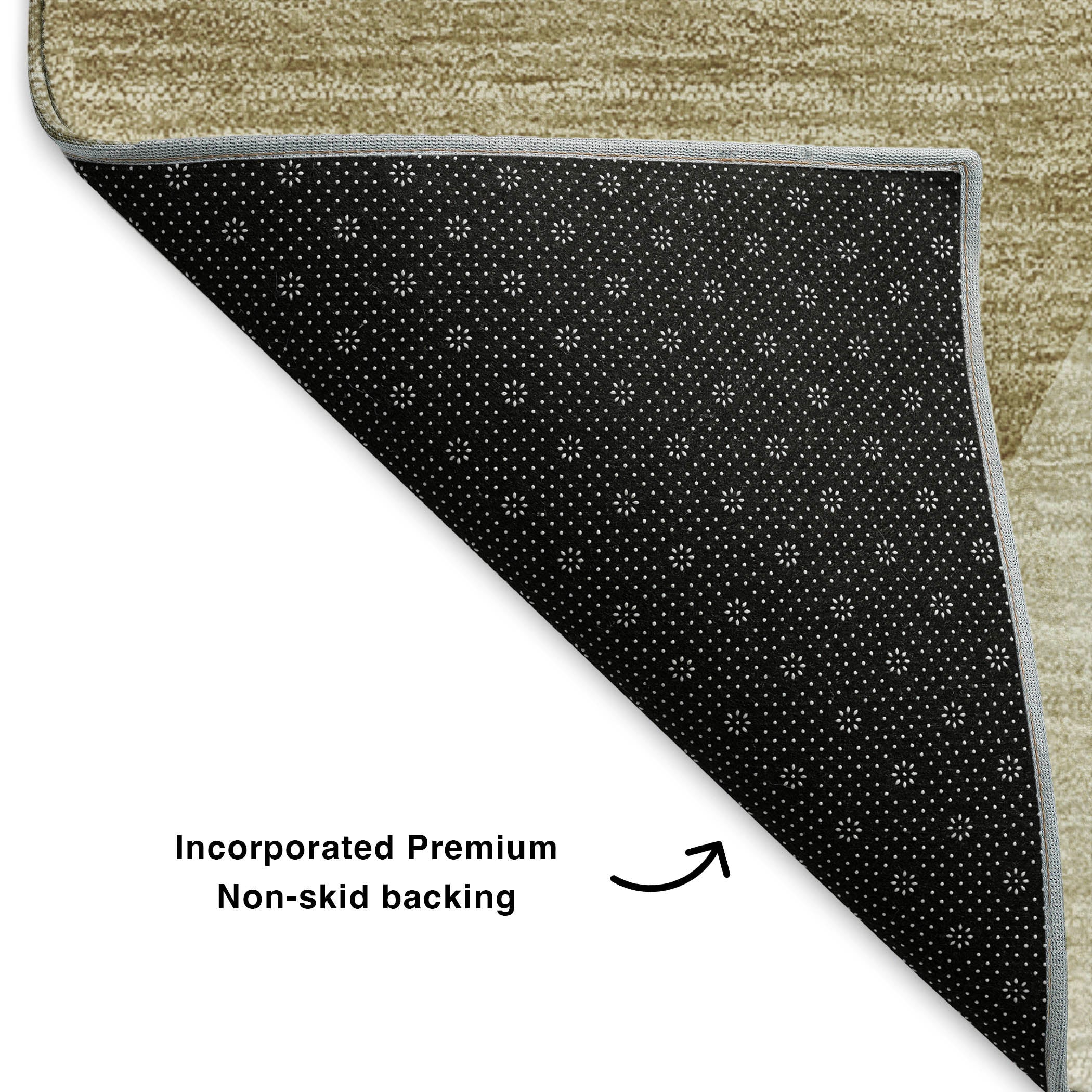 Bangkok Machine Washable Transitional Beige Brown Rug 1'8" x 2'6" #shape_Rectangle