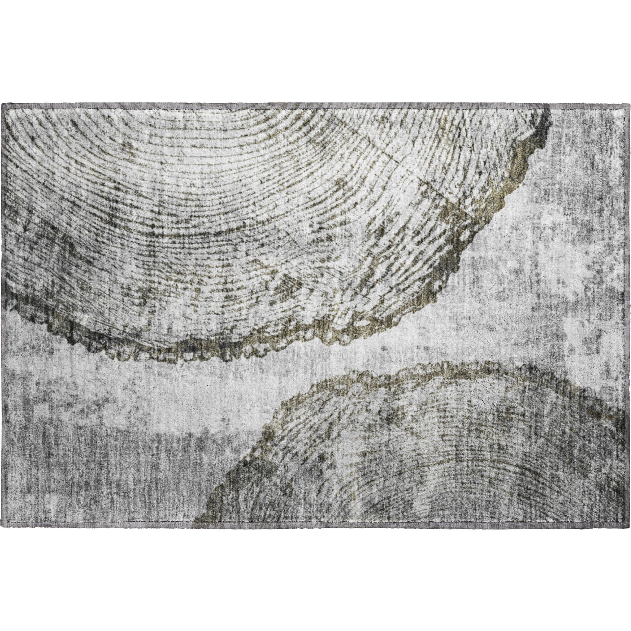 Florence Machine Washable Transitional Gray Rug 1'8" x 2'6" #shape_Rectangle