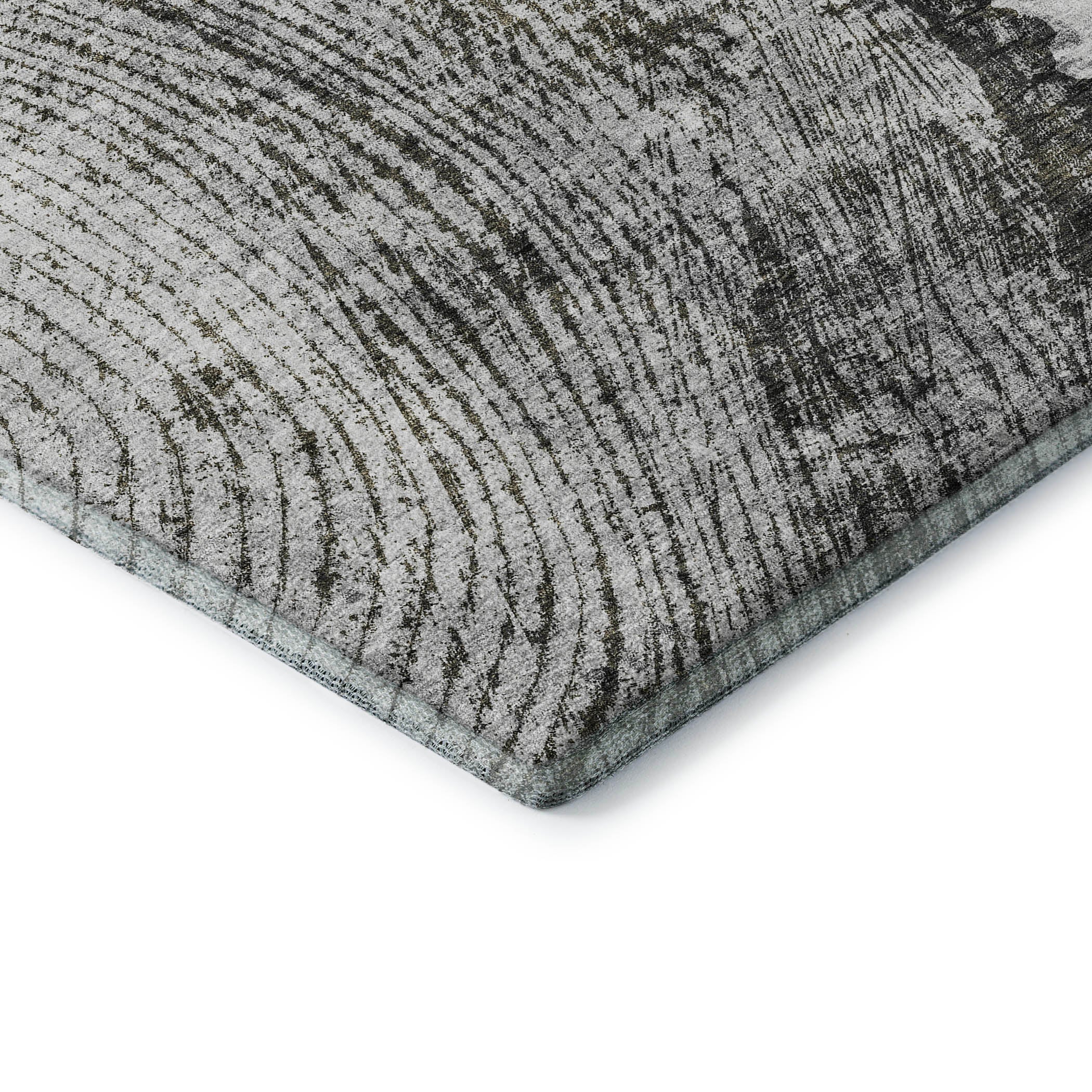 Florence Machine Washable Transitional Gray Rug 1'8" x 2'6" #shape_Rectangle