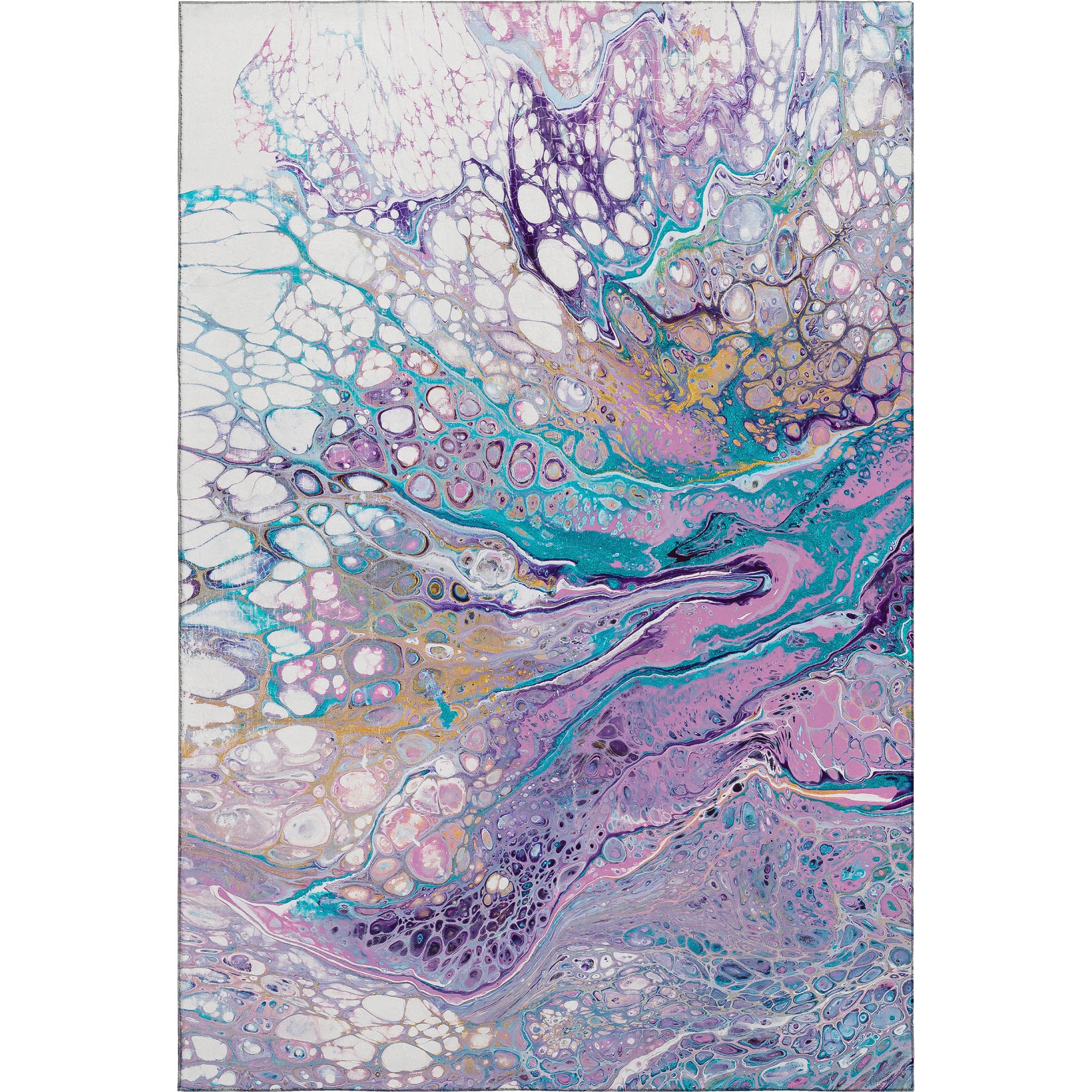 Lisbon Machine Washable Contemporary Periwinkle Purple Rug 2'6" x 3'10" #shape_Rectangle