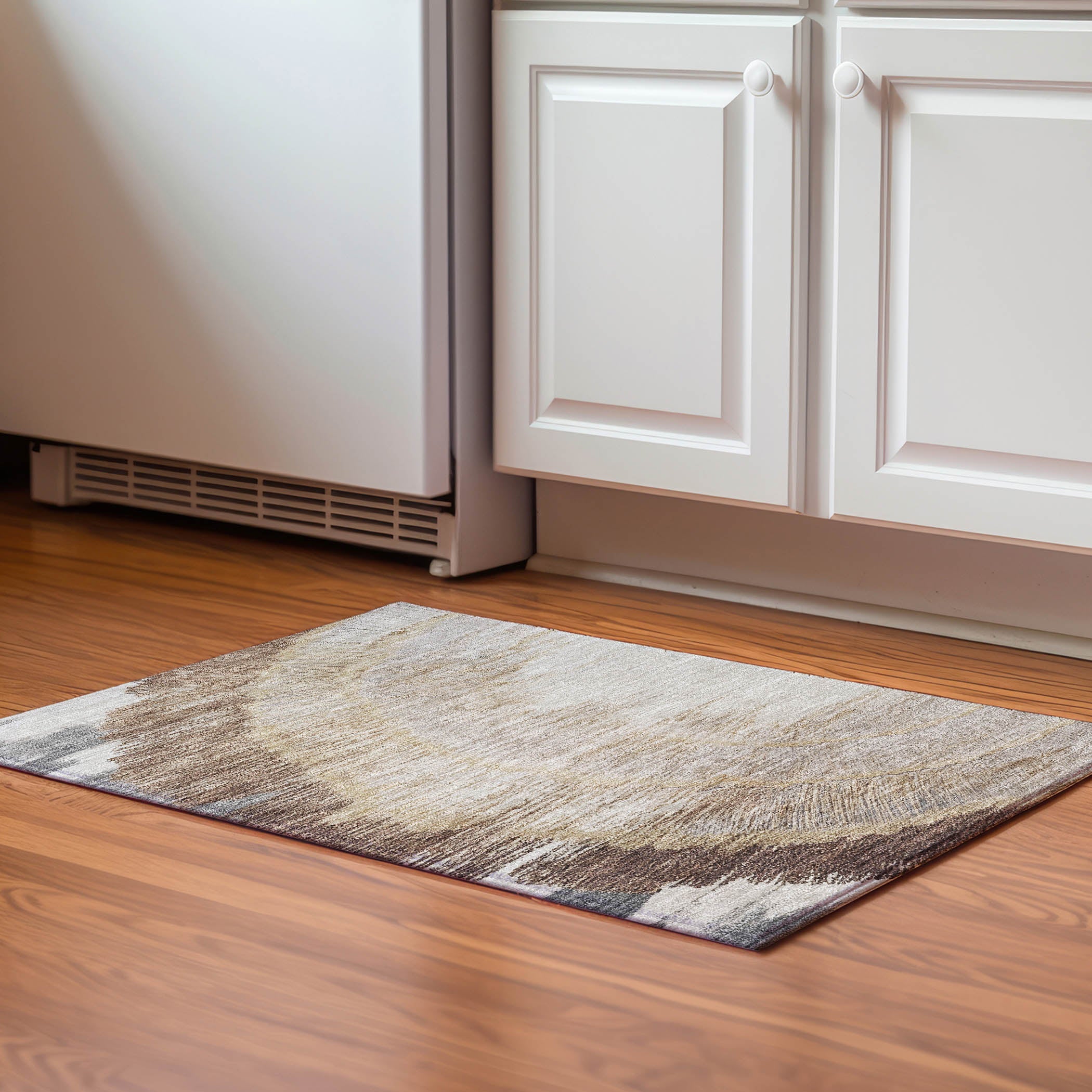 Chiang Mai Machine Washable Transitional Brown Rug 1'8" x 2'6" #shape_Rectangle