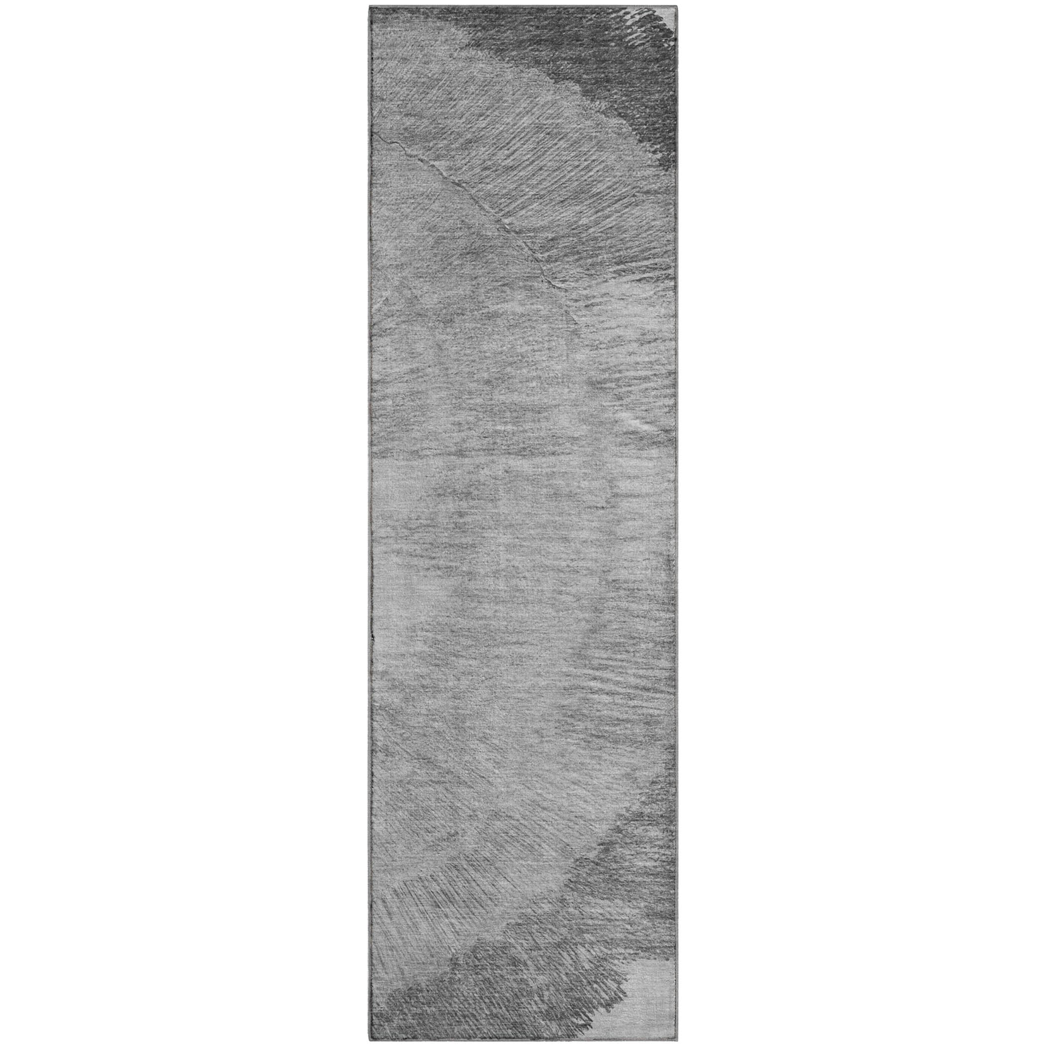 Chiang Mai Machine Washable Transitional Gray Rug 2'3" x 7'6" #shape_Runner