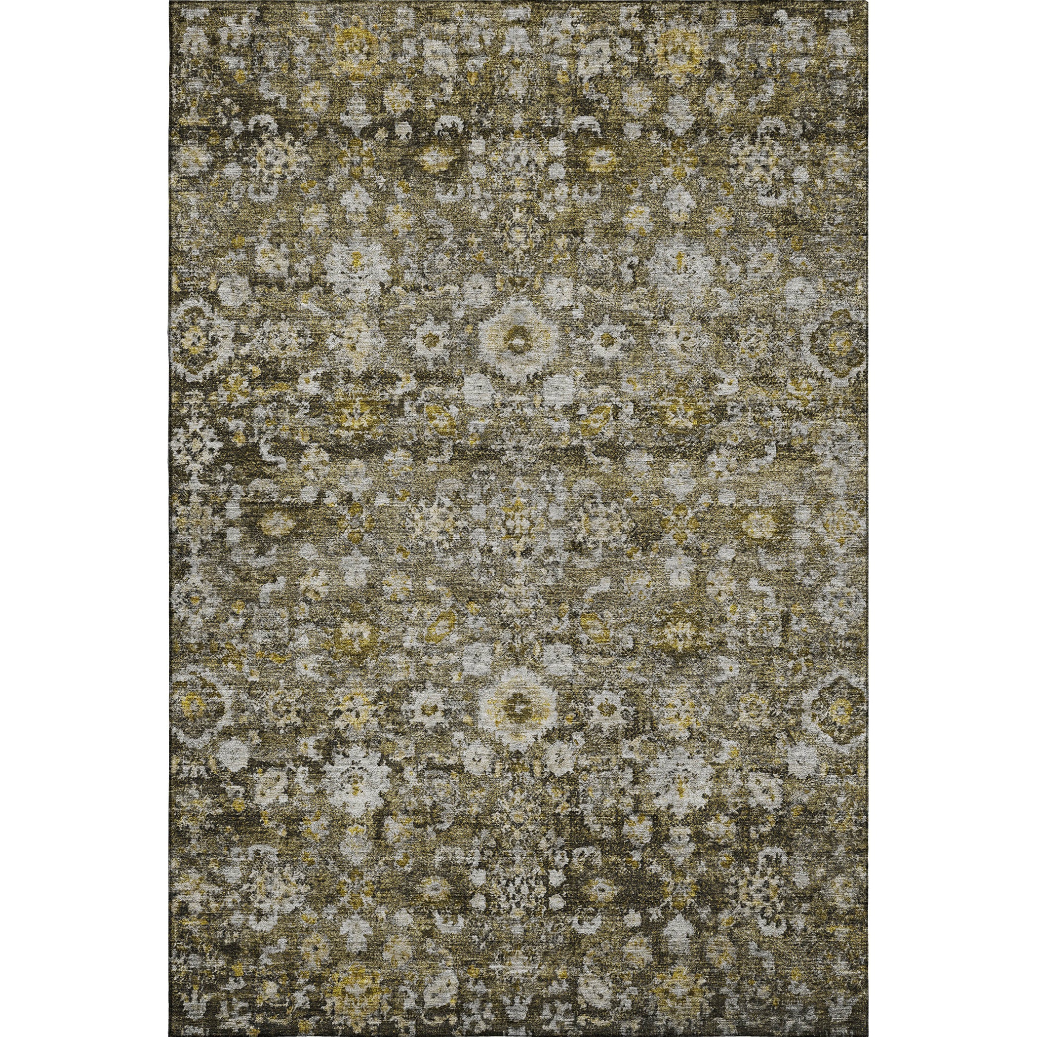 Siena Machine Washable Traditional Mocha Brown Rug 2'6" x 3'10" #shape_Rectangle