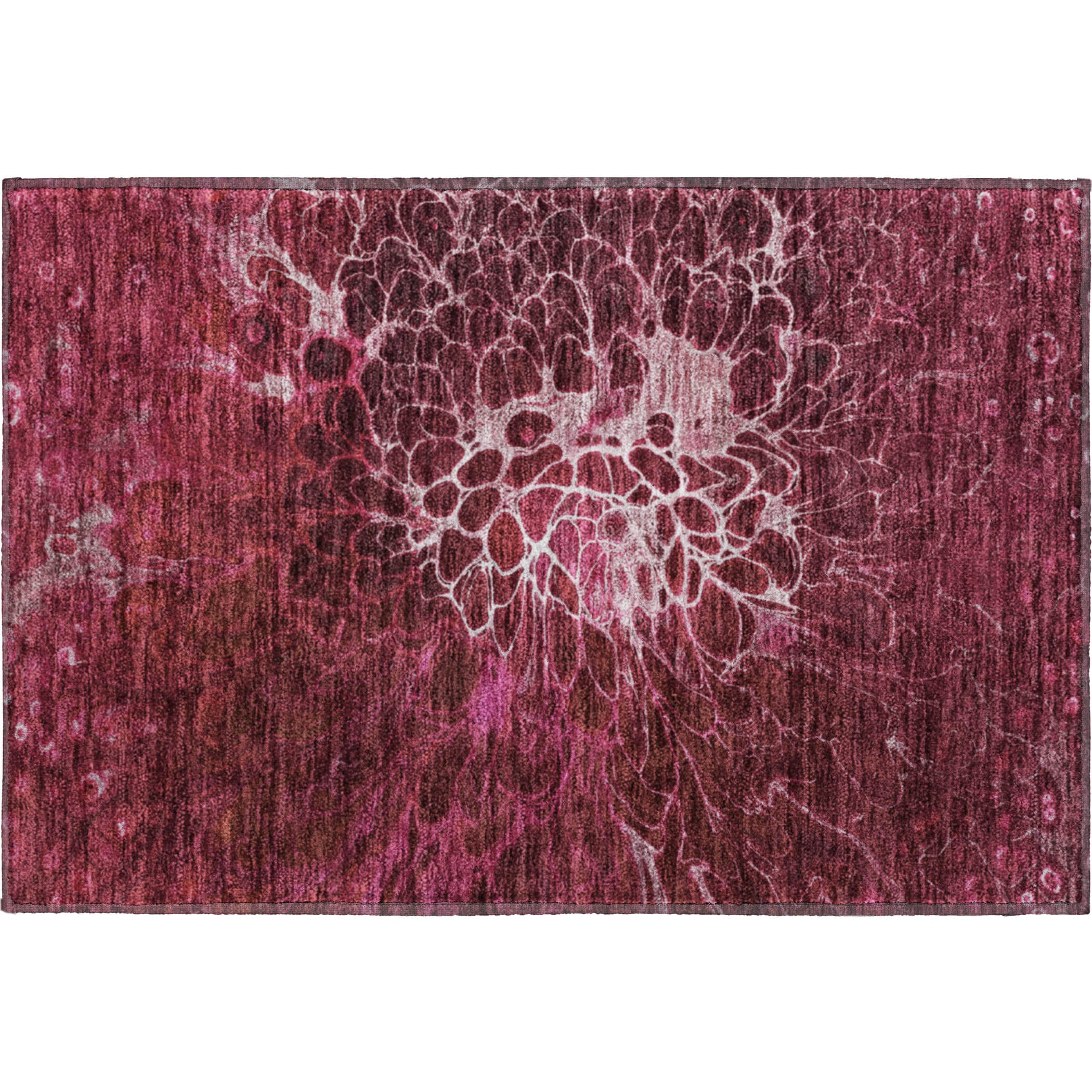 Chiang Mai Machine Washable Transitional Merlot Red Rug 1'8" x 2'6" #shape_Rectangle