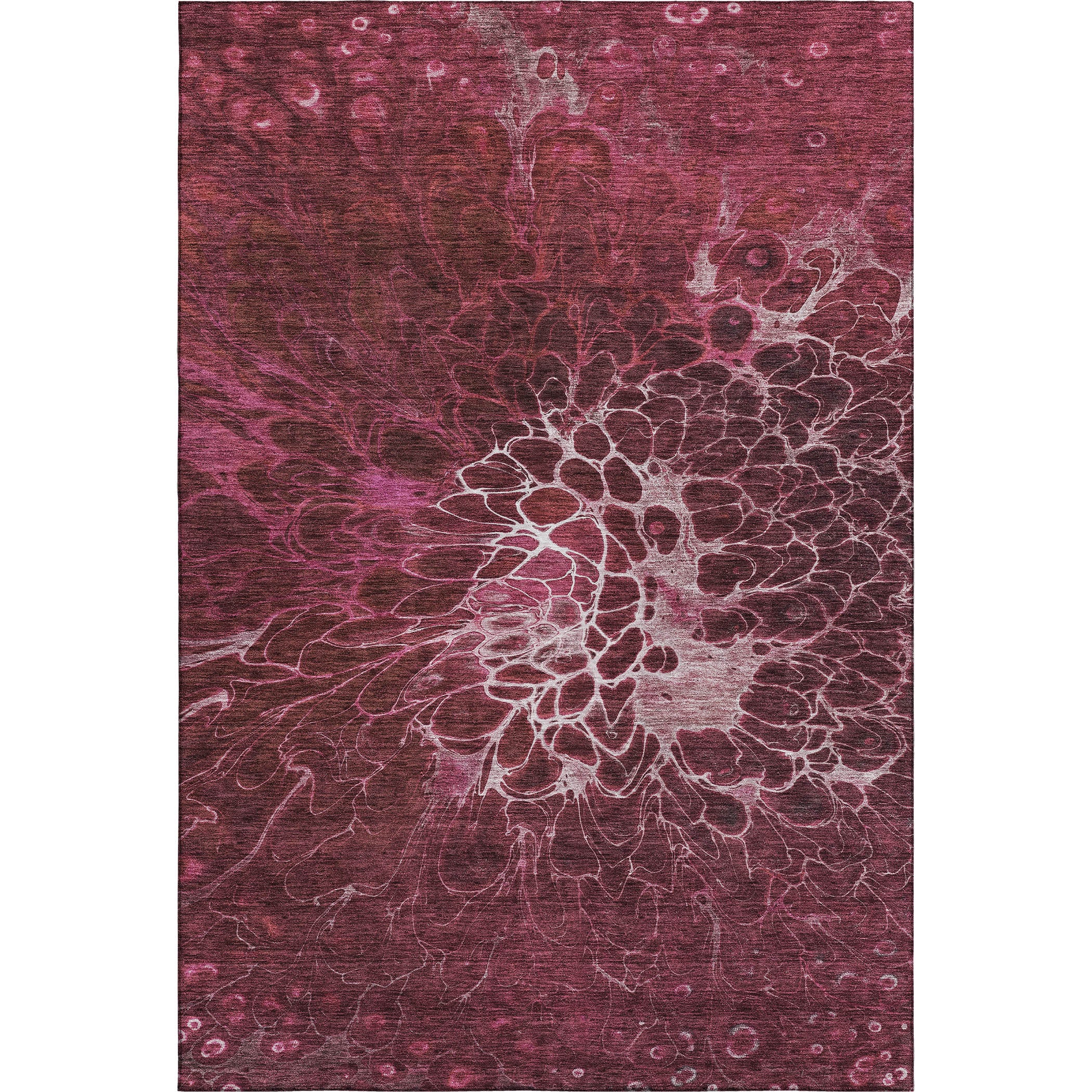 Chiang Mai Machine Washable Transitional Merlot Red Rug 2'6" x 3'10" #shape_Rectangle