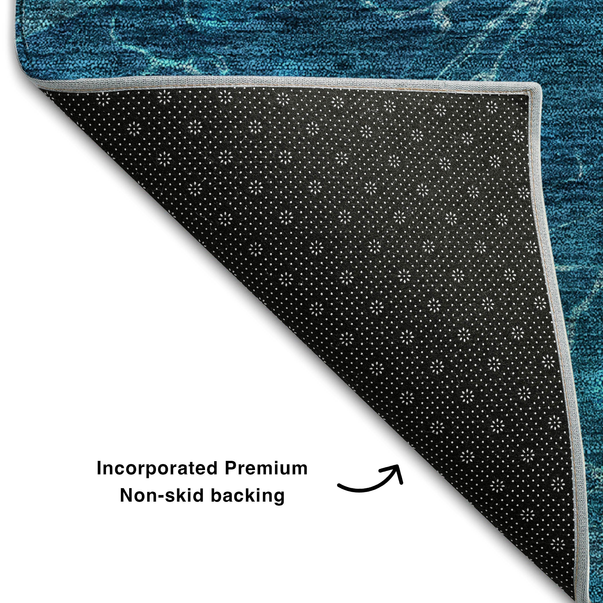 Chiang Mai Machine Washable Transitional Navy Blue Rug 1'8" x 2'6" #shape_Rectangle