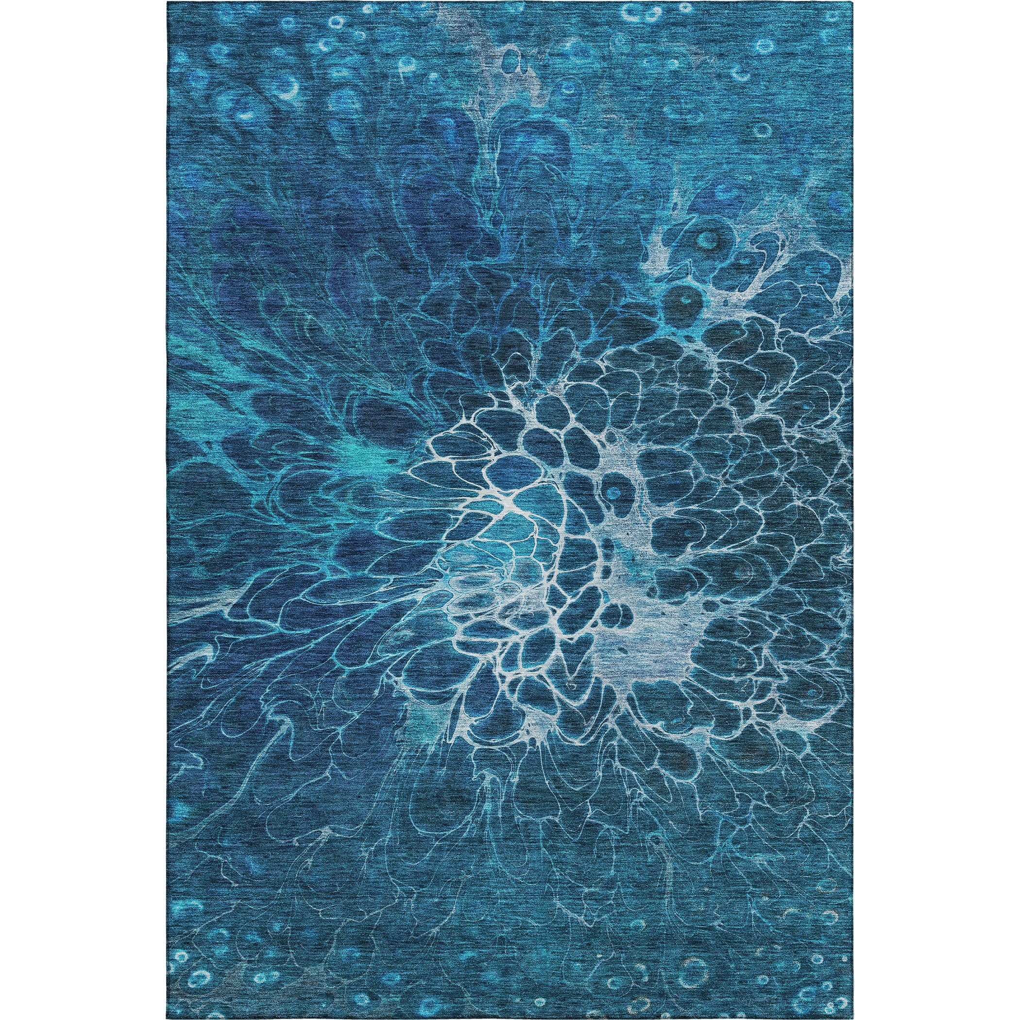Chiang Mai Machine Washable Transitional Navy Blue Rug 2'6" x 3'10" #shape_Rectangle