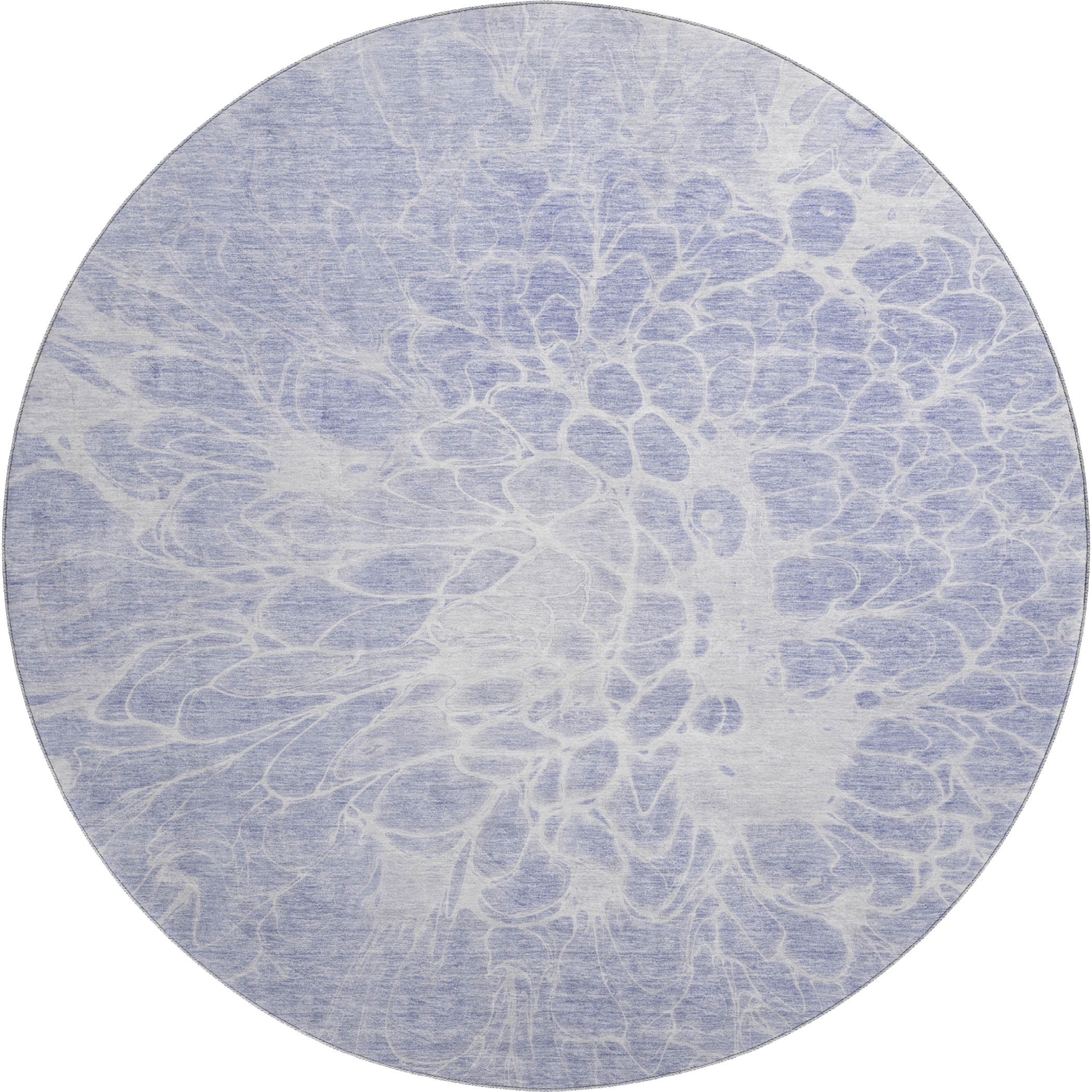 Lucerne Machine Washable Transitional Lavender Purple Rug 8' x 8' #shape_Round