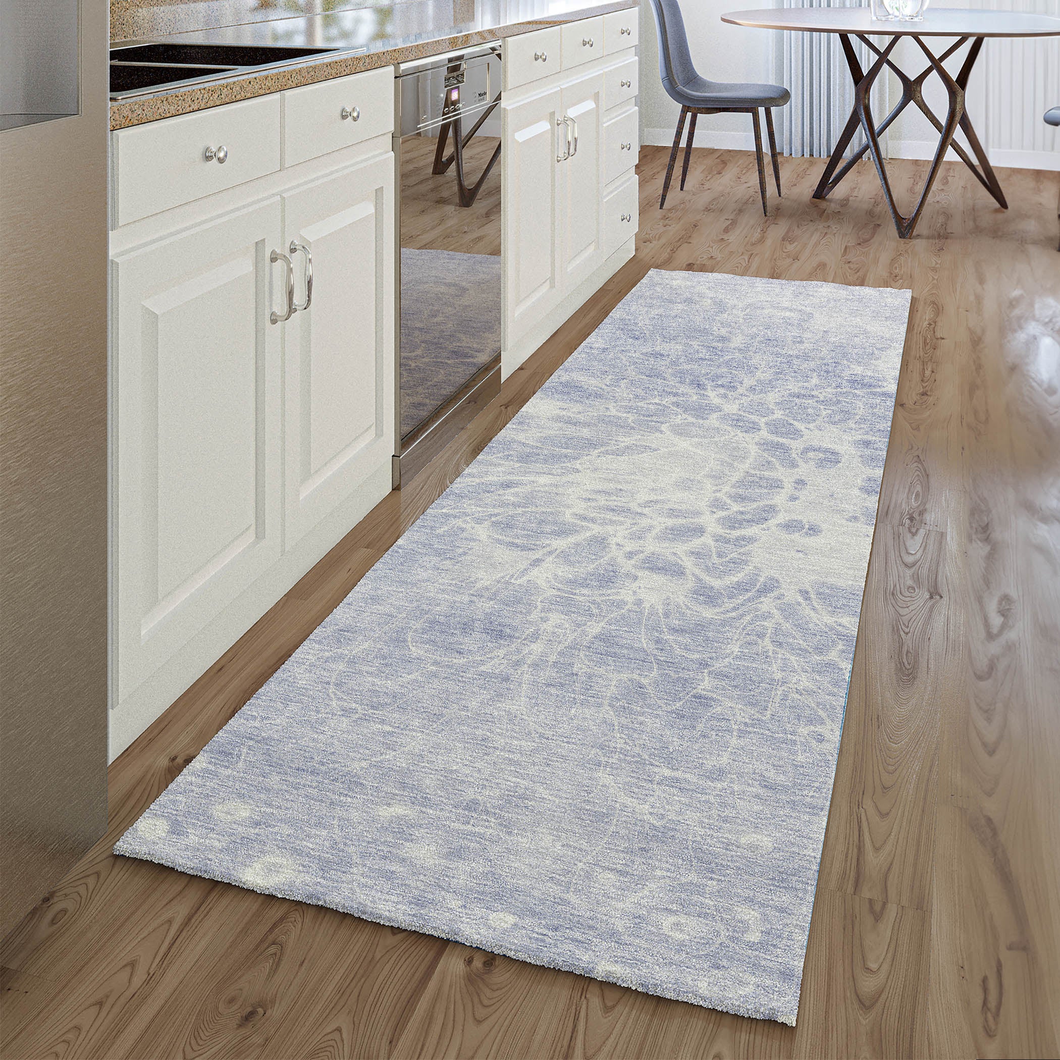 Lucerne Machine Washable Transitional Lavender Purple Rug 2'3" x 7'6" #shape_Runner