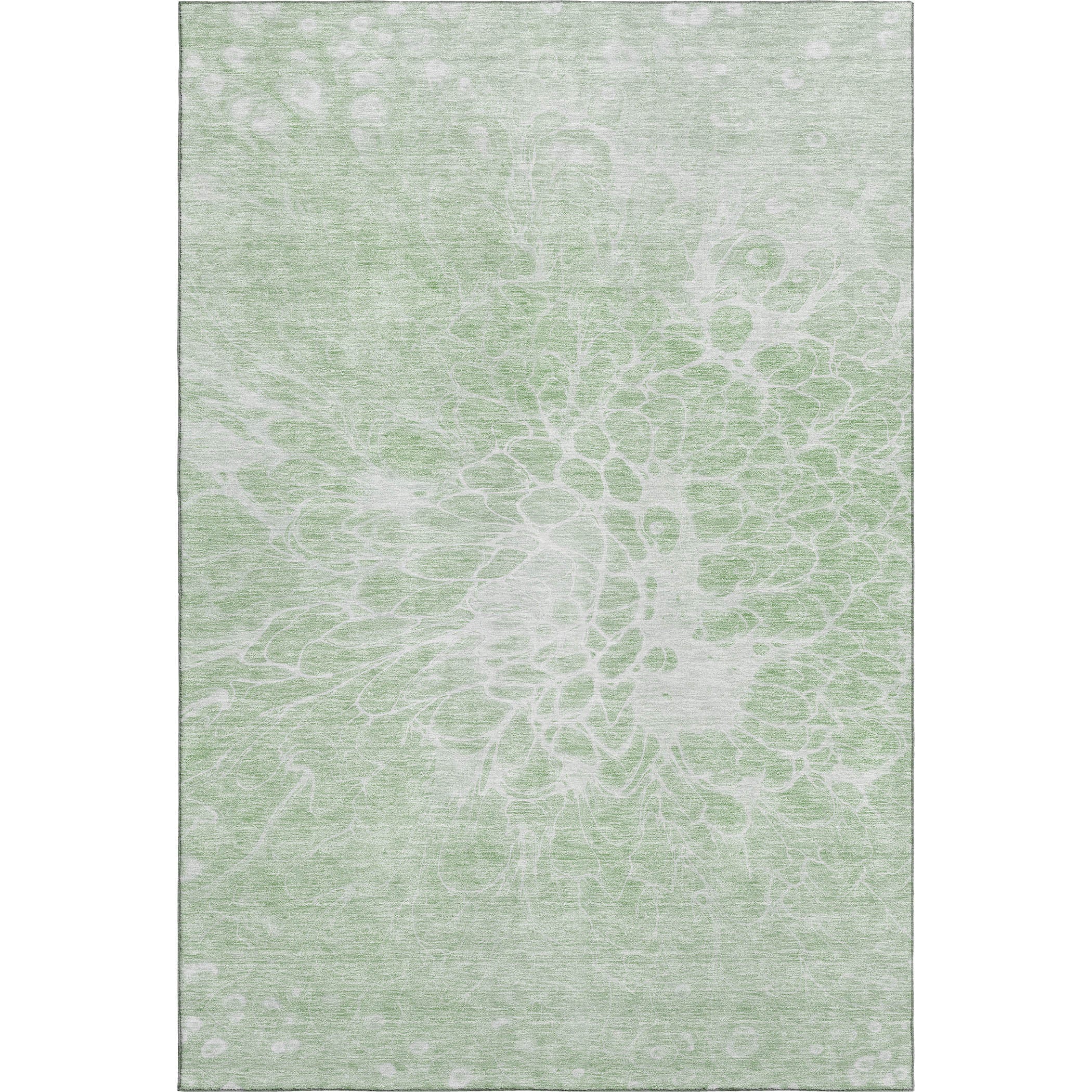 Lucerne Machine Washable Transitional Mint Green Rug 2'6" x 3'10" #shape_Rectangle