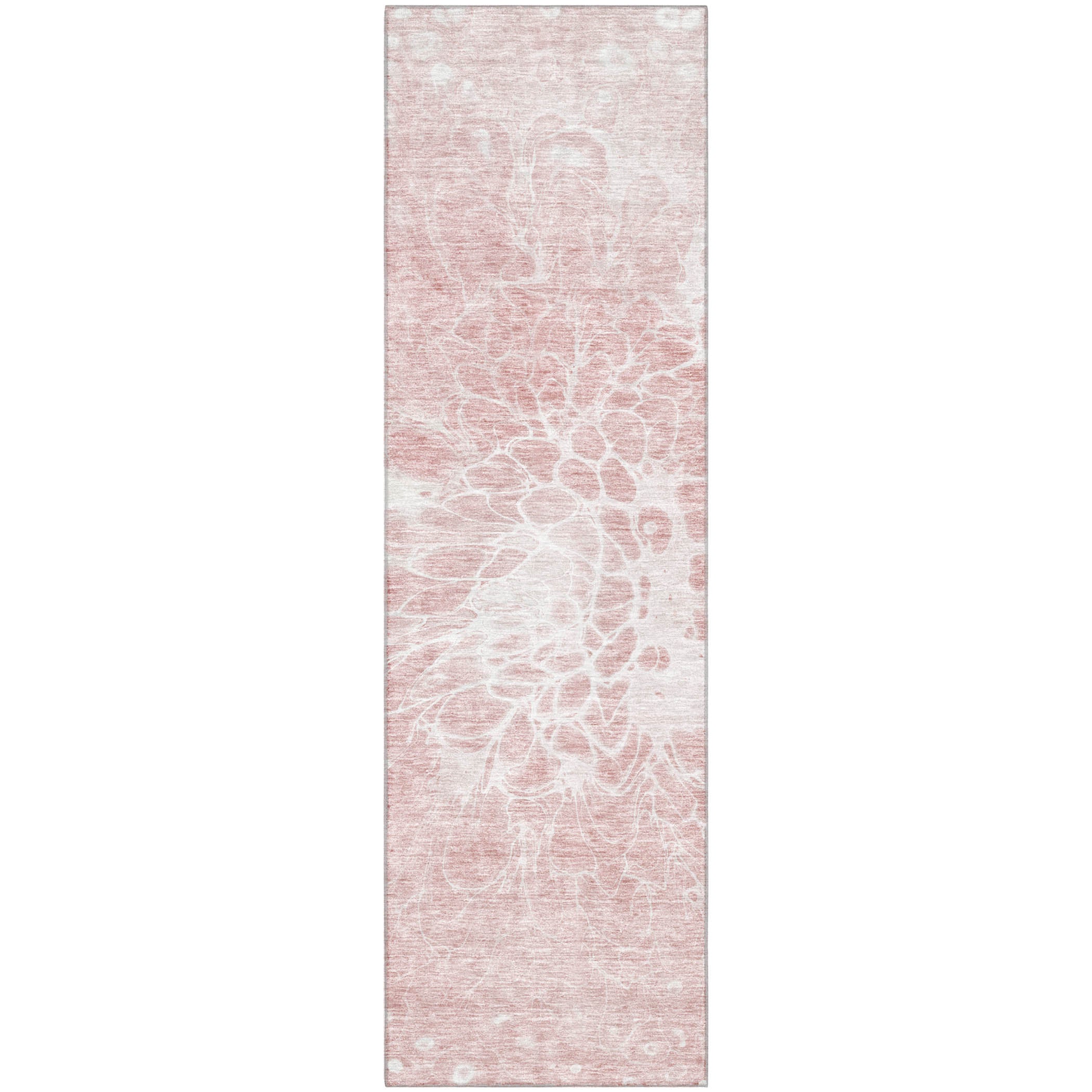 Lucerne Machine Washable Transitional Pink Rug 2'3" x 7'6" #shape_Runner